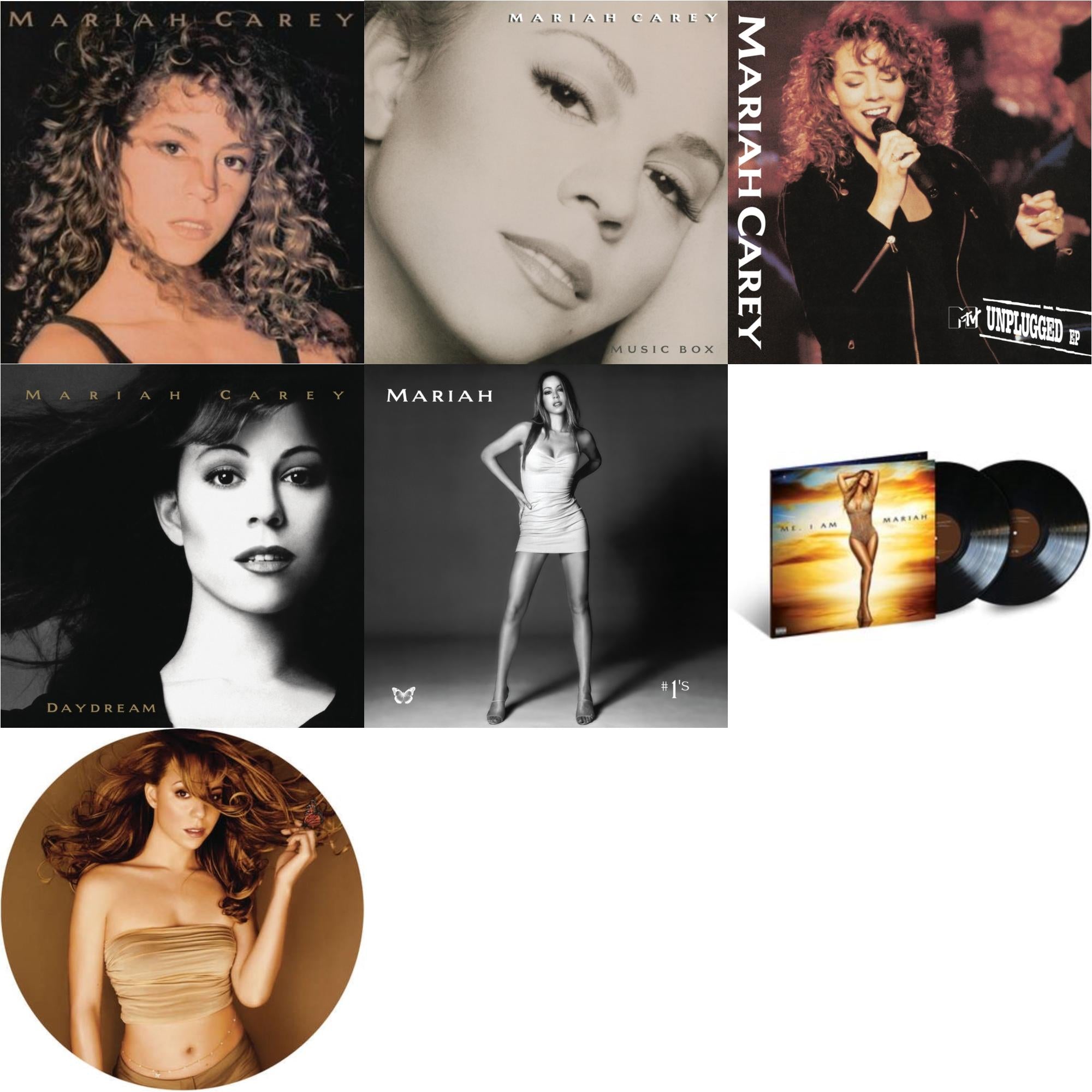 Mariah Carey - Mariah Carey & Music Box & Mtv Unplugged & Daydream & #1’S (2LP/Metallic Silver & Black Swirl Vinyl) & Me. I Am Mariah...The Elusive Chanteuse (2LP) & Butterfly (Picture Disc)