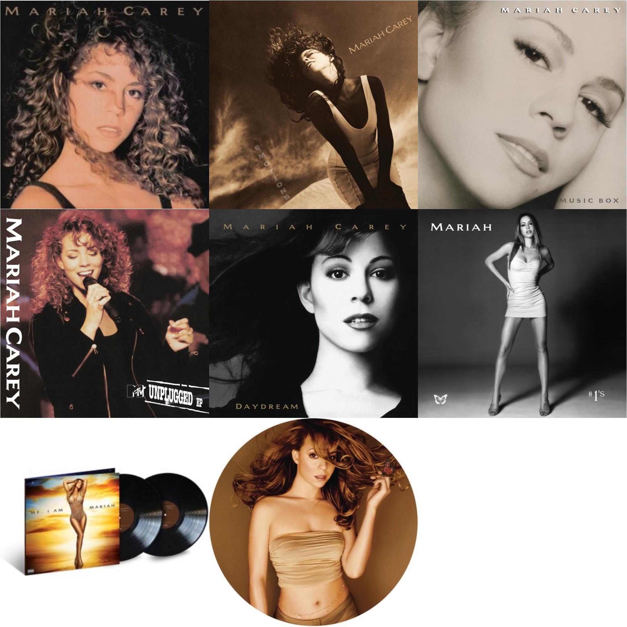 Mariah Carey - Mariah Carey & Emotions & Music Box & Mtv Unplugged & Daydream & #1’S (2LP/Metallic Silver & Black Swirl Vinyl) & Me. I Am Mariah...The Elusive Chanteuse (2LP) & Butterfly (Picture Disc)