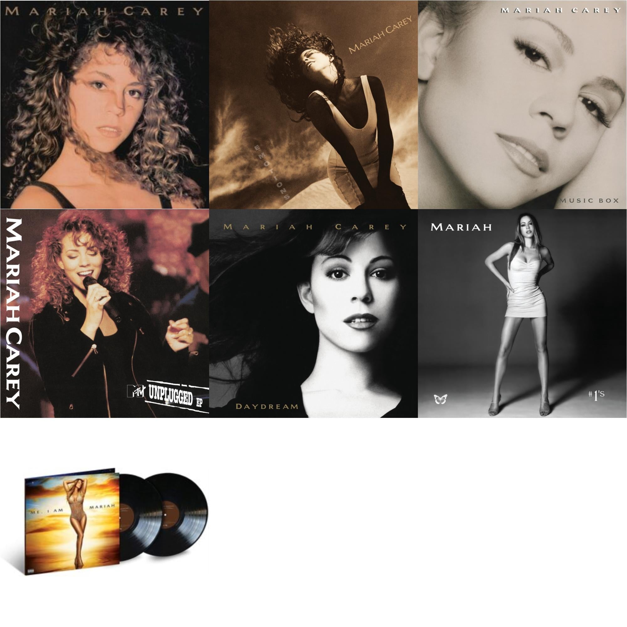 Mariah Carey - Mariah Carey & Emotions & Music Box & Mtv Unplugged & Daydream & #1’S (2LP/Metallic Silver & Black Swirl Vinyl) & Me. I Am Mariah...The Elusive Chanteuse (2LP)