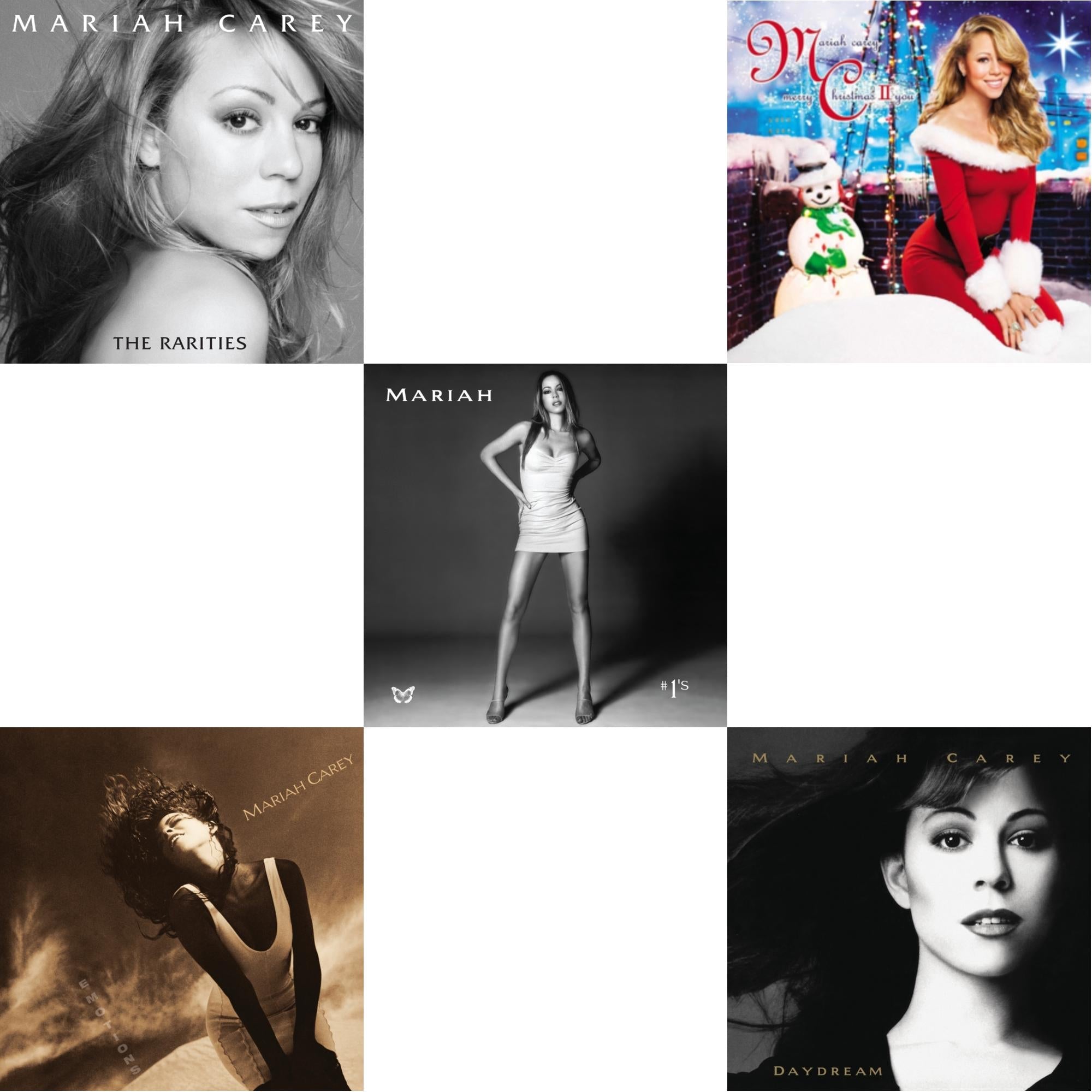 Mariah Carey - Emotions & Daydream & Rarities (4LP) & #1’S (2LP/Metallic Silver & Black Swirl Vinyl) & Merry Christmas Ii You