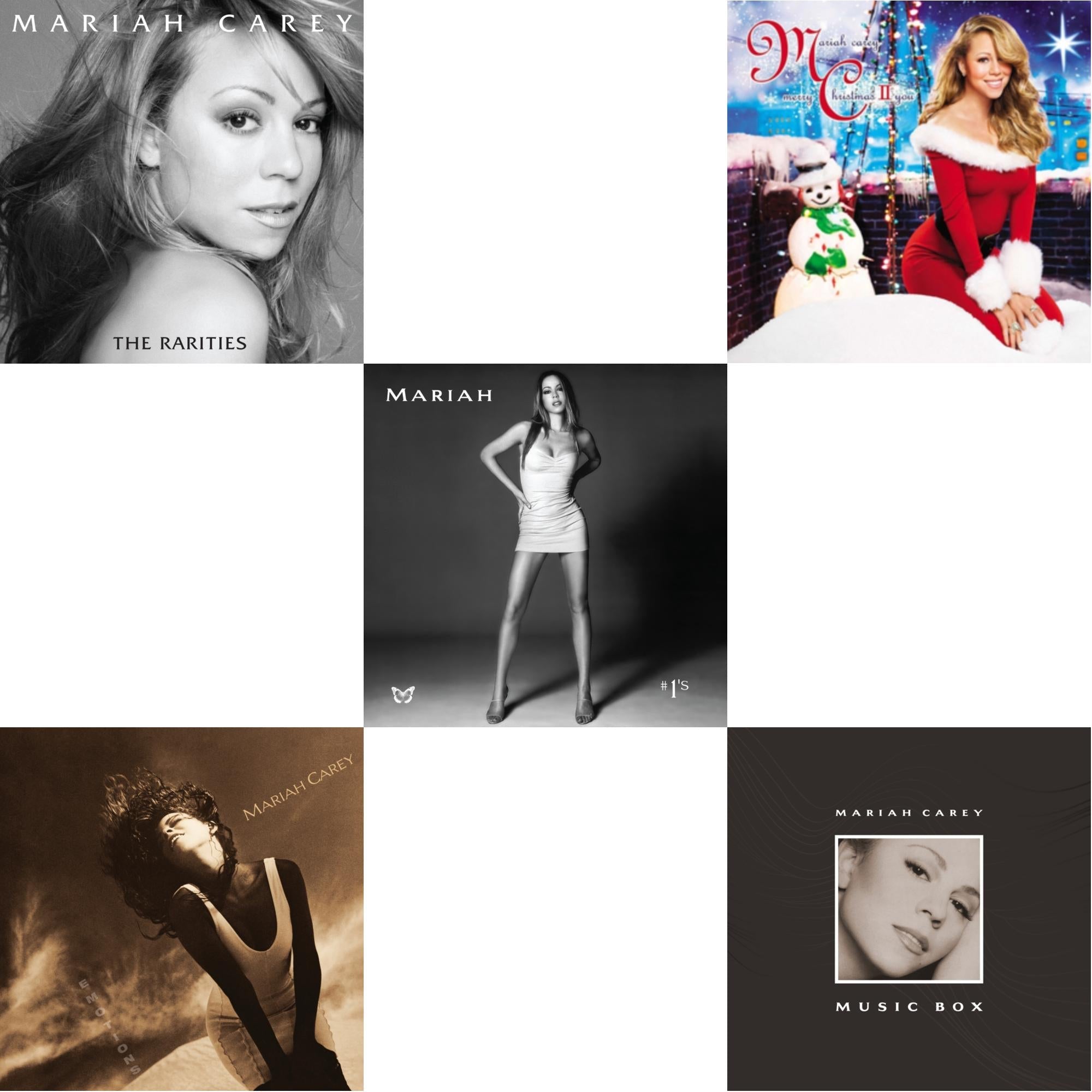 Mariah Carey - Emotions & Rarities (4LP) & Music Box: 30Th Anniversary Expanded Edition (4LP) & #1’S (2LP/Metallic Silver & Black Swirl Vinyl) & Merry Christmas Ii You