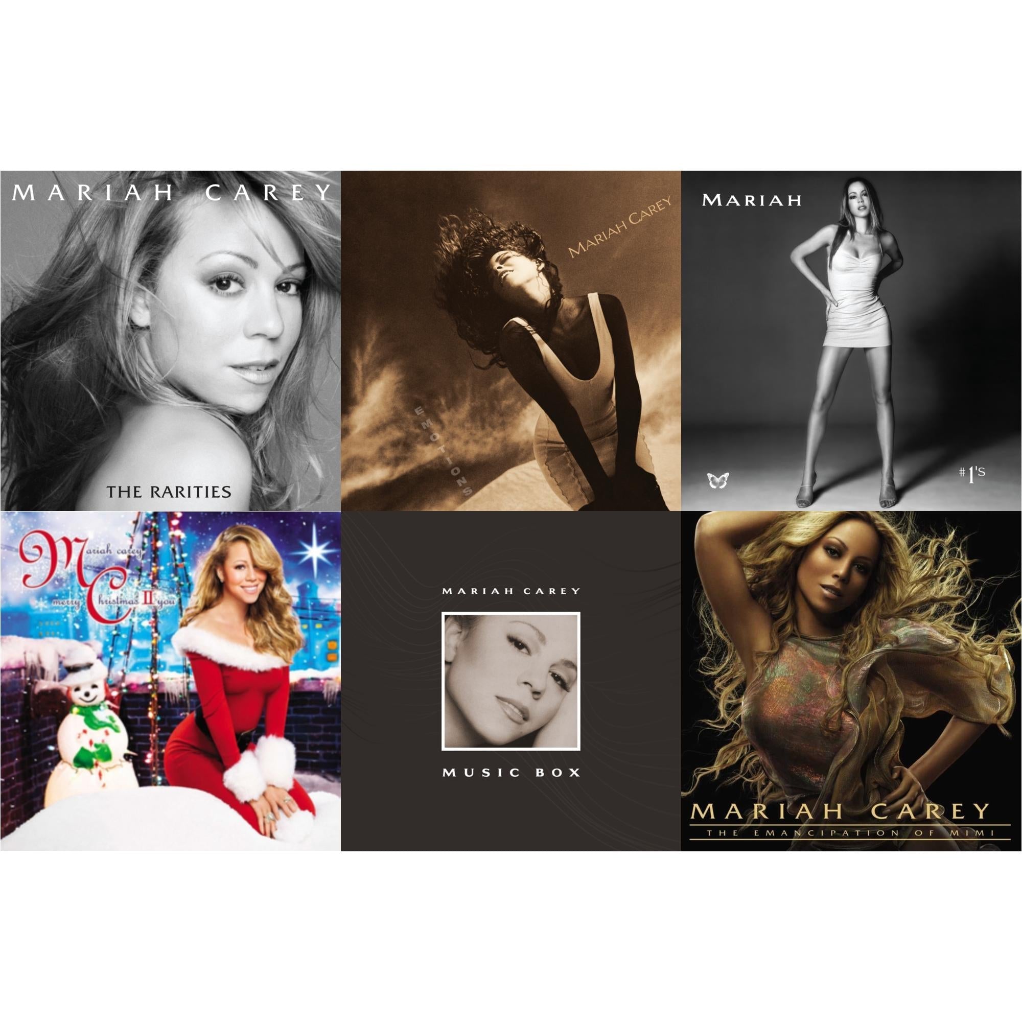 Mariah Carey - Rarities (4LP) & Emotions & #1’S (2LP/Metallic Silver & Black Swirl Vinyl) & Merry Christmas Ii You & Music Box: 30Th Anniversary Expanded Edition (4LP) & Emancipation Of Mimi (2LP)