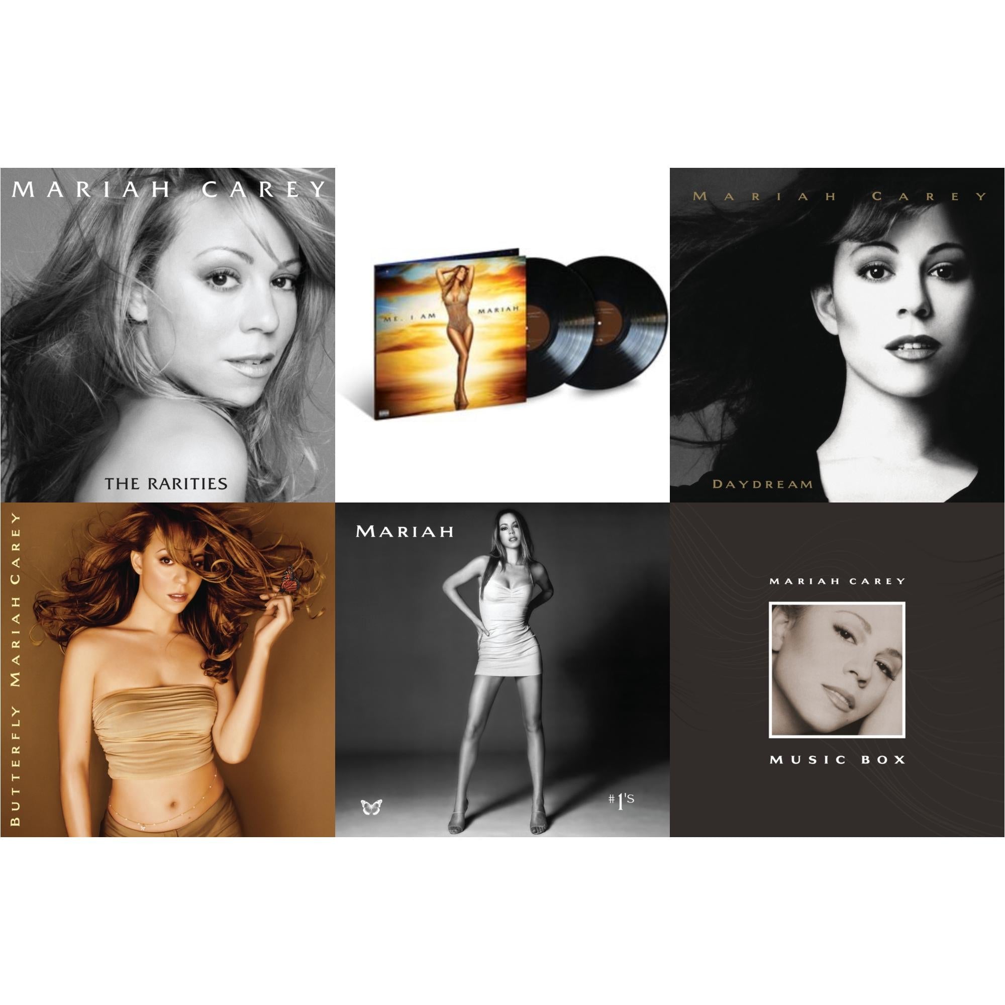 Mariah Carey - Daydream & Butterfly & Rarities (4LP) & Music Box: 30Th Anniversary Expanded Edition (4LP) & #1’S (2LP/Metallic Silver & Black Swirl Vinyl) & Me. I Am Mariah...The Elusive Chanteuse (2LP)