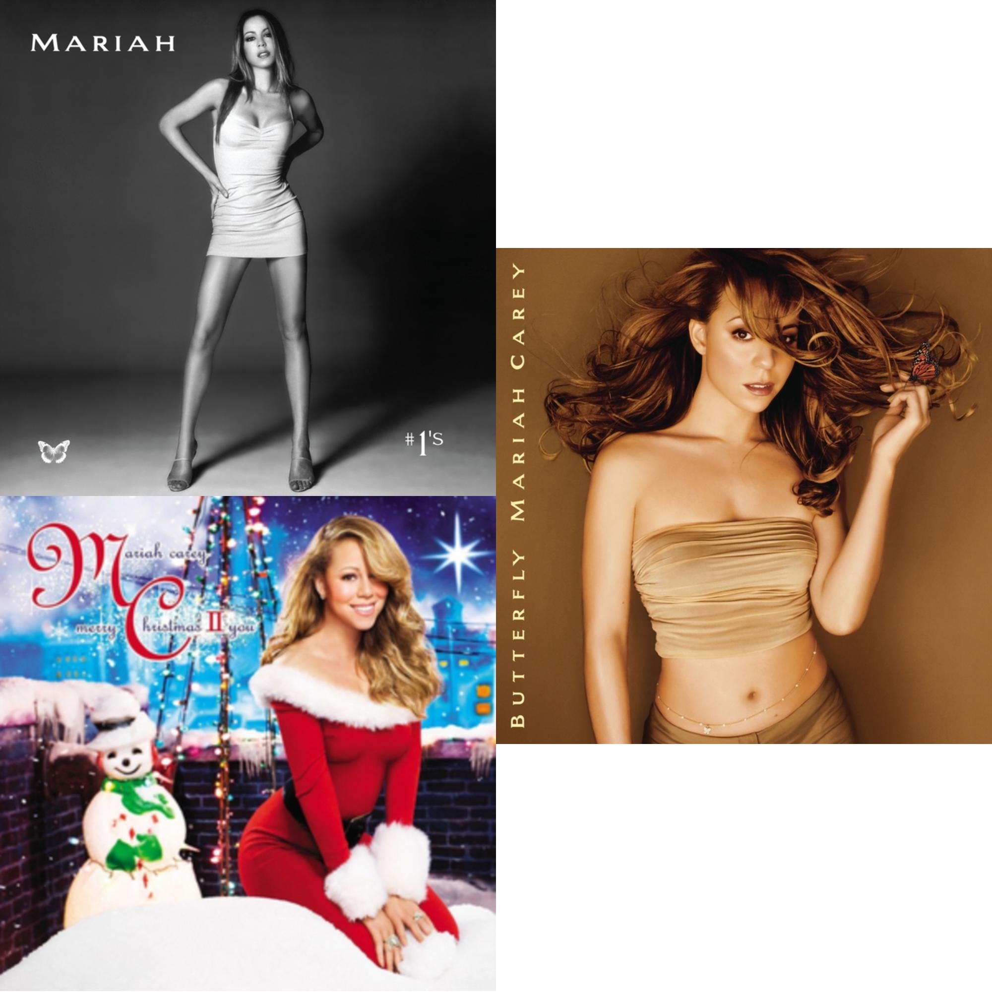 Mariah Carey - Butterfly & #1’S (2LP/Metallic Silver & Black Swirl Vinyl) & Merry Christmas Ii You