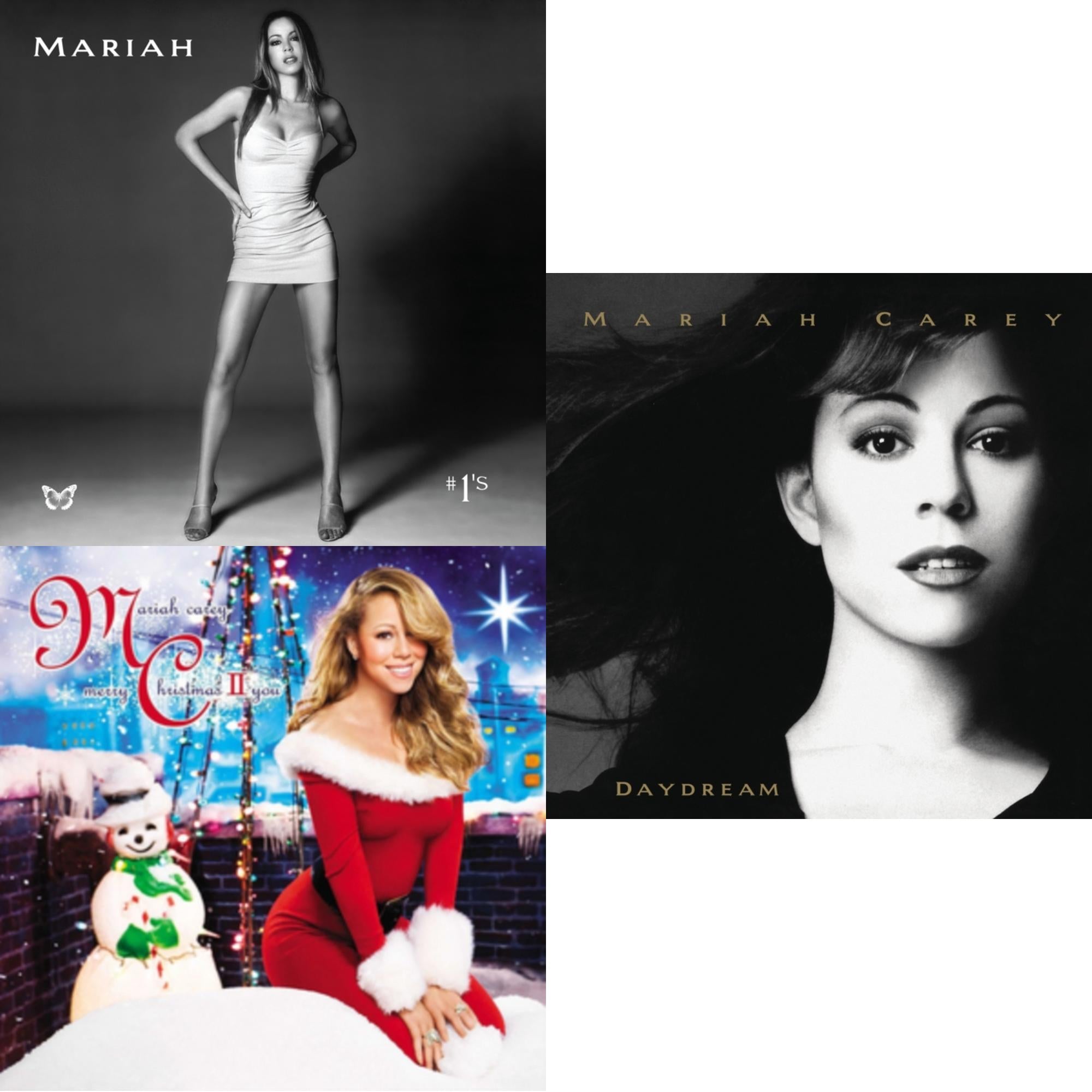 Mariah Carey - Daydream & #1’S (2LP/Metallic Silver & Black Swirl Vinyl) & Merry Christmas Ii You
