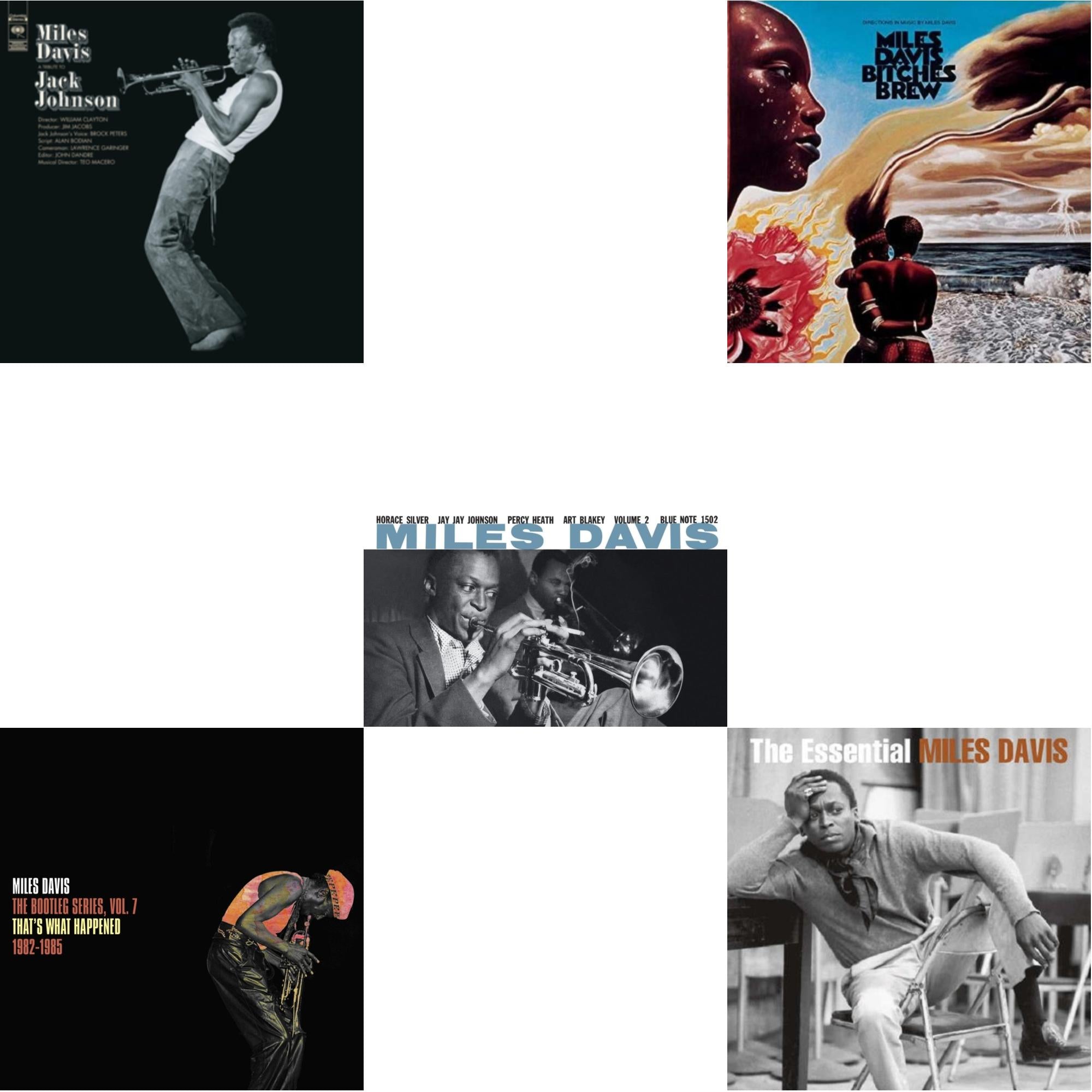 Tribute To Jack Johnson (140G/Dl Insert) & Bootleg Series Vol. 7: That’S What Happened 1982-1985 (2LP/White Vinyl) & Volume 2 (Blue Note Classic LP Vinyl Series) & Bitches Brew & Essential Miles Davis (2LP)