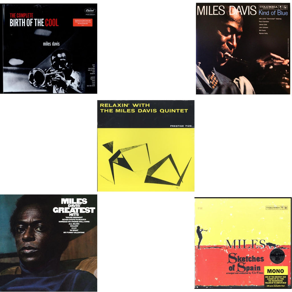 Relaxin With The Miles Davis Quintet & Complete Birth Of The Cool (2LP) & Sketches Of Spain (Mono) & Kind Of Blue (Mono) & Greatest Hits (1969) (150G/Dl Code)