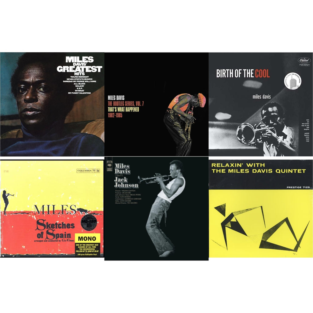Relaxin With The Miles Davis Quintet & Tribute To Jack Johnson (140G/Dl Insert) & Bootleg Series Vol. 7: That’S What Happened 1982-1985 (2LP/White Vinyl) & Birth Of The Cool & Sketches Of Spain (Mono) & Greatest Hits (1969) (150G/Dl Code)