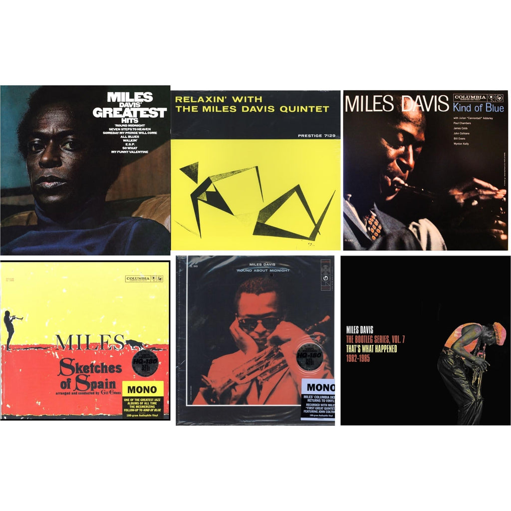 Relaxin With The Miles Davis Quintet & Bootleg Series Vol. 7: That’S What Happened 1982-1985 (2LP/White Vinyl) & Sketches Of Spain (Mono) & Round About Midnight (180G/Mono) & Kind Of Blue (Mono) & Greatest Hits (1969) (150G/Dl Code)
