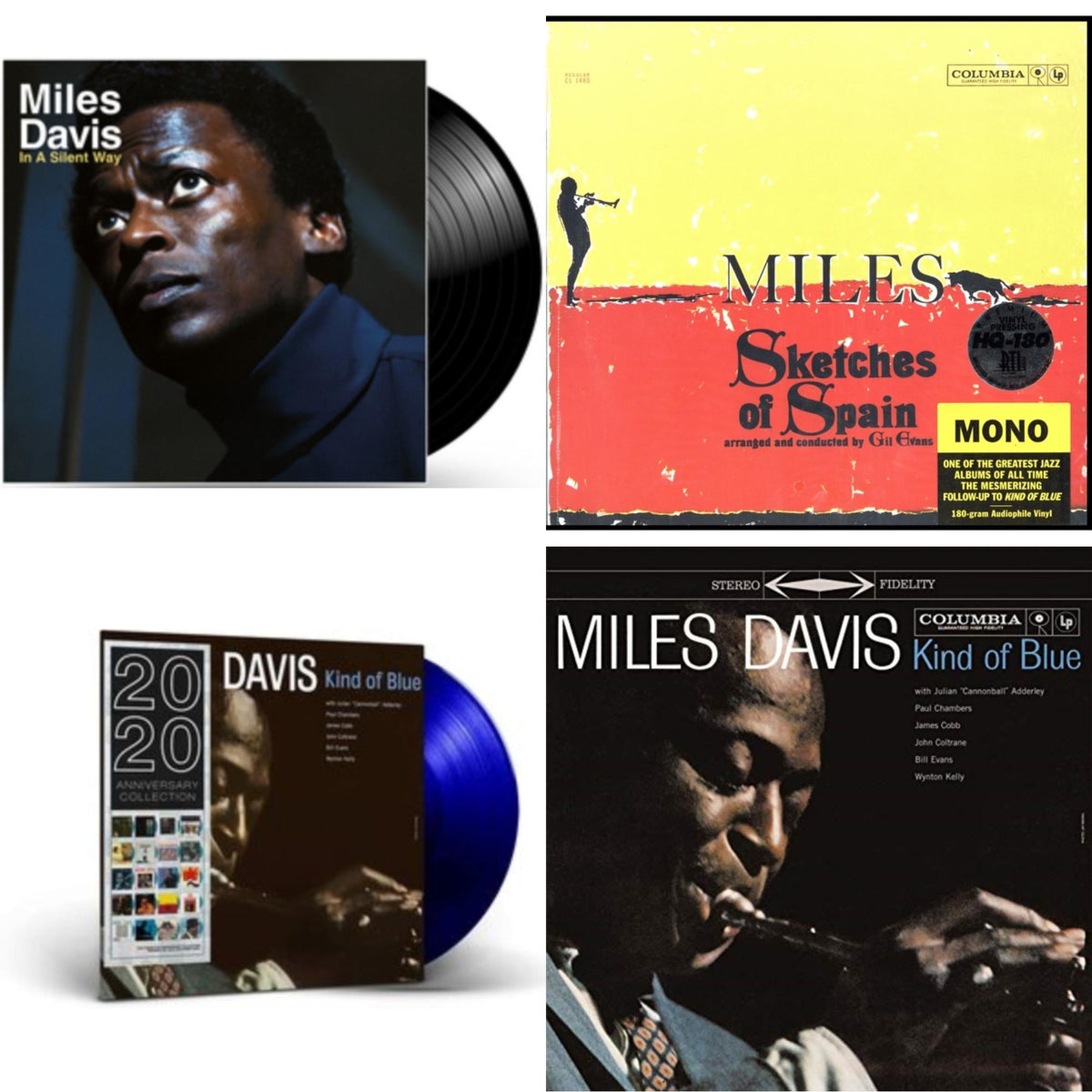 Kind Of Blue (180G) & Sketches Of Spain (Mono) & In A Silent Way & Kind Of Blue (Blue LP Vinyl)