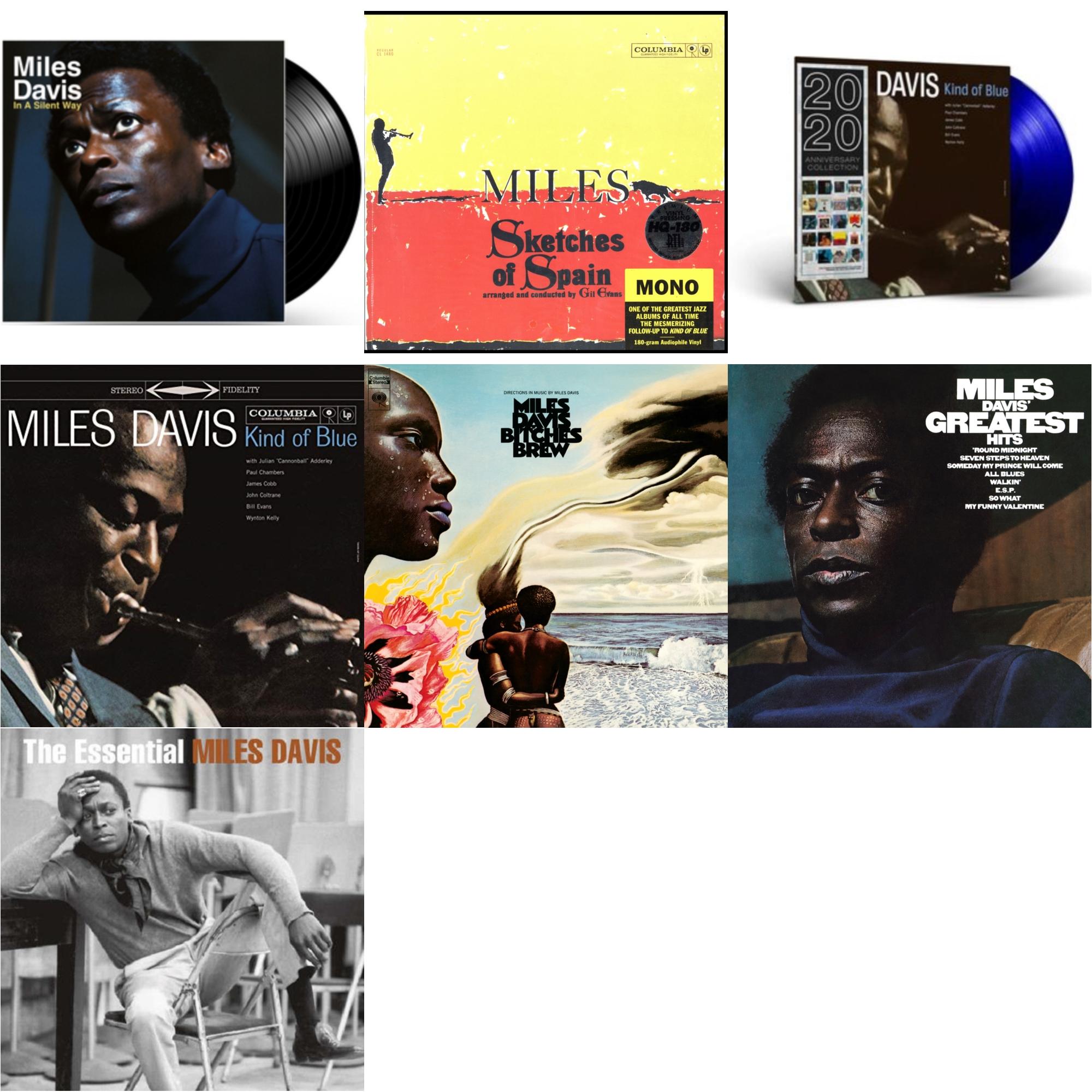 Bitches Brew (2LP/140G) & Kind Of Blue (180G) & Sketches Of Spain (Mono) & In A Silent Way & Kind Of Blue (Blue LP Vinyl) & Essential Miles Davis (2LP) & Greatest Hits (1969) (150G/Dl Code)