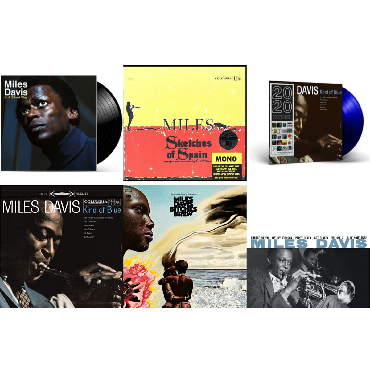 Bitches Brew (2LP/140G) & Volume 2 (Blue Note Classic LP Vinyl Series) & Kind Of Blue (180G) & Sketches Of Spain (Mono) & In A Silent Way & Kind Of Blue (Blue LP Vinyl)