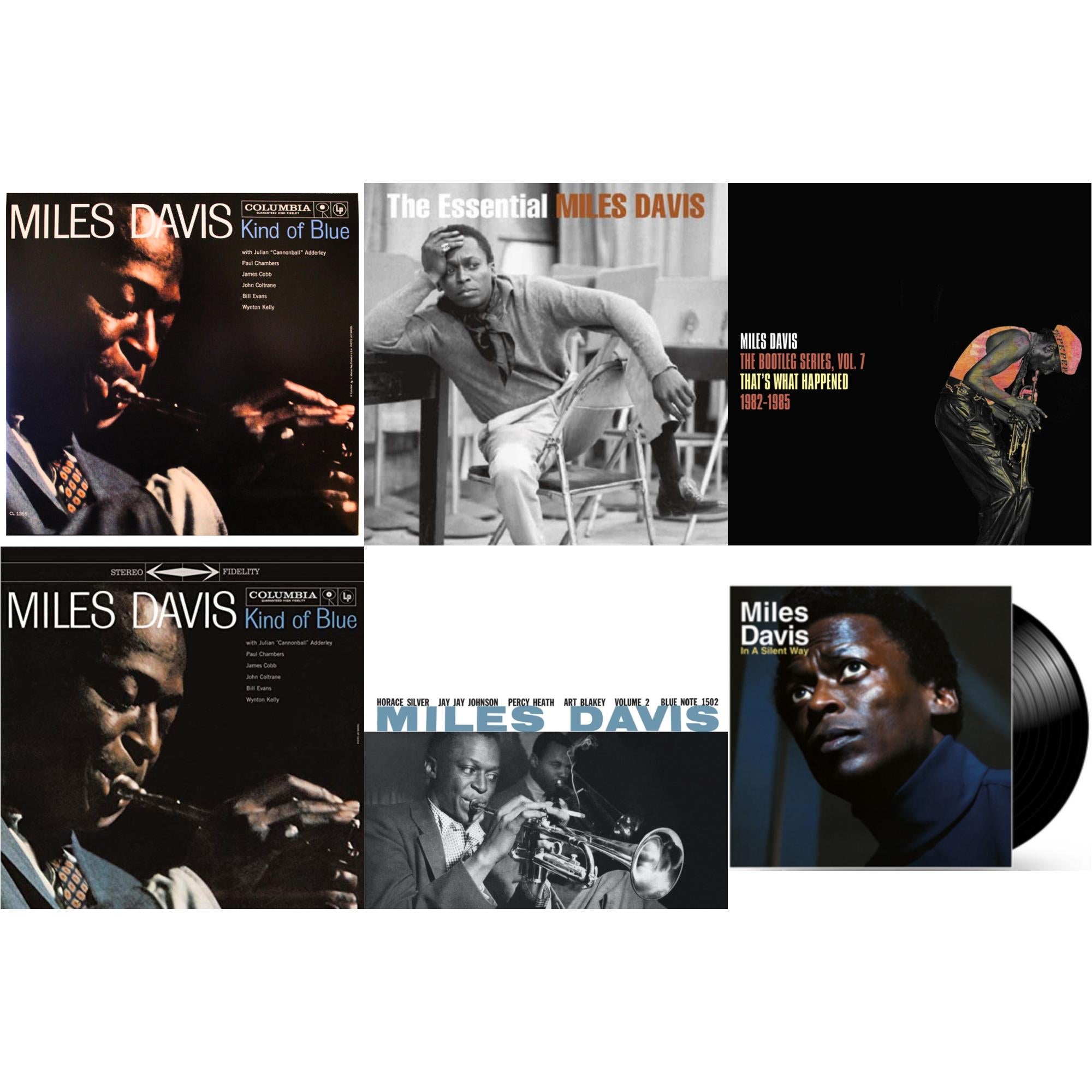 Bootleg Series Vol. 7: That’S What Happened 1982-1985 (2LP/White Vinyl) & Volume 2 (Blue Note Classic LP Vinyl Series) & Kind Of Blue (180G) & In A Silent Way & Kind Of Blue (Mono) & Essential Miles Davis (2LP)