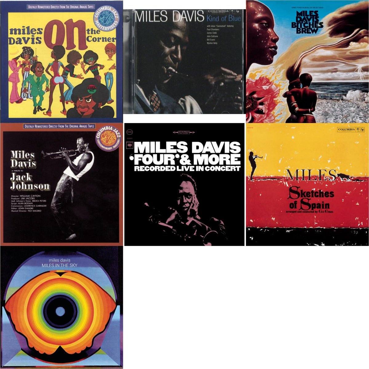 Kind Of Blue & Sketches Of Spain & Bitches Brew & On The Corner & Miles In The Sky & Four & More & Tribute To Jack Johnson