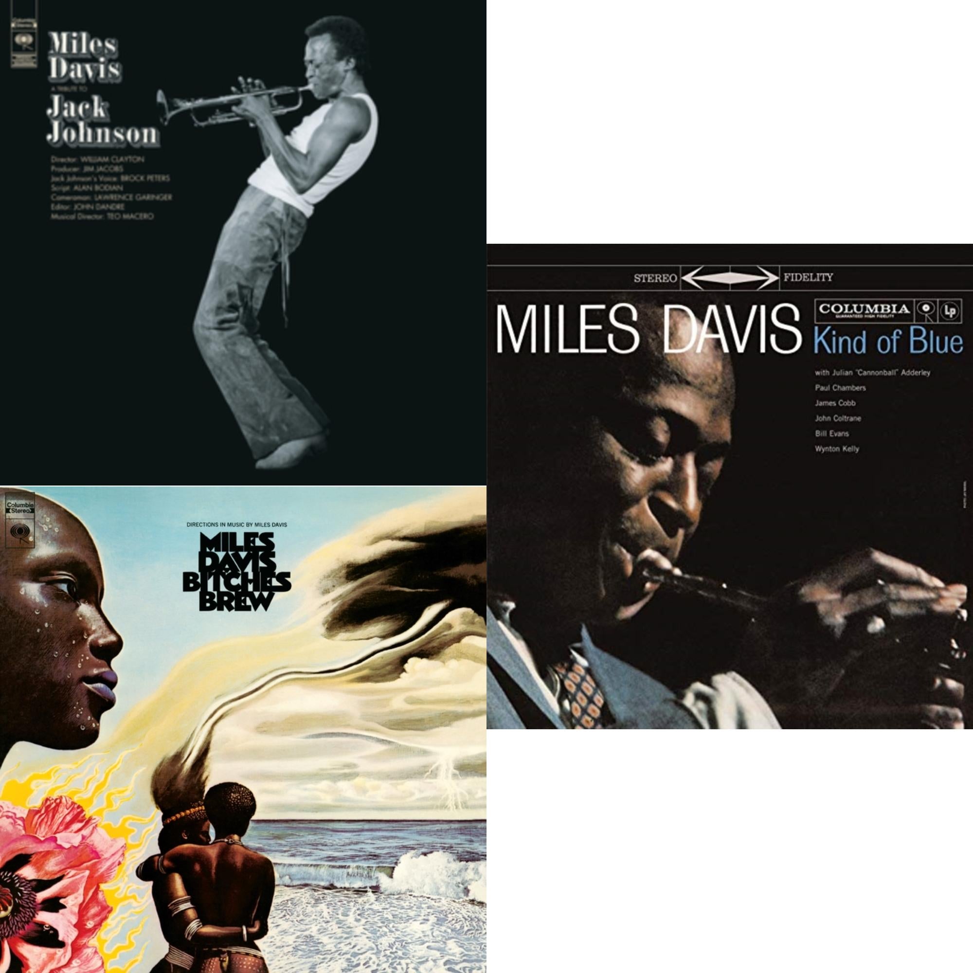 Bitches Brew (2LP/140G) & Tribute To Jack Johnson (140G/Dl Insert) & Kind Of Blue (180G)