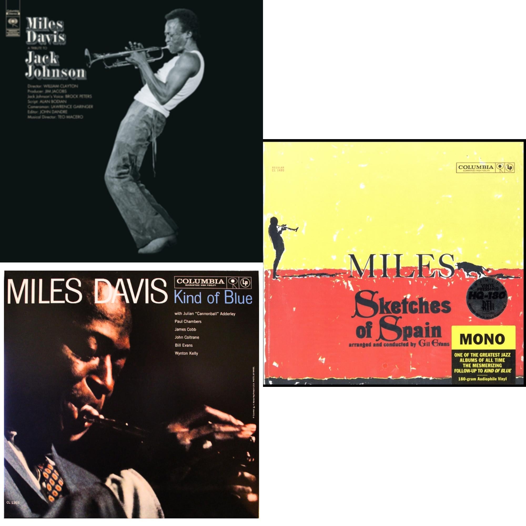 Tribute To Jack Johnson (140G/Dl Insert) & Sketches Of Spain (Mono) & Kind Of Blue (Mono)