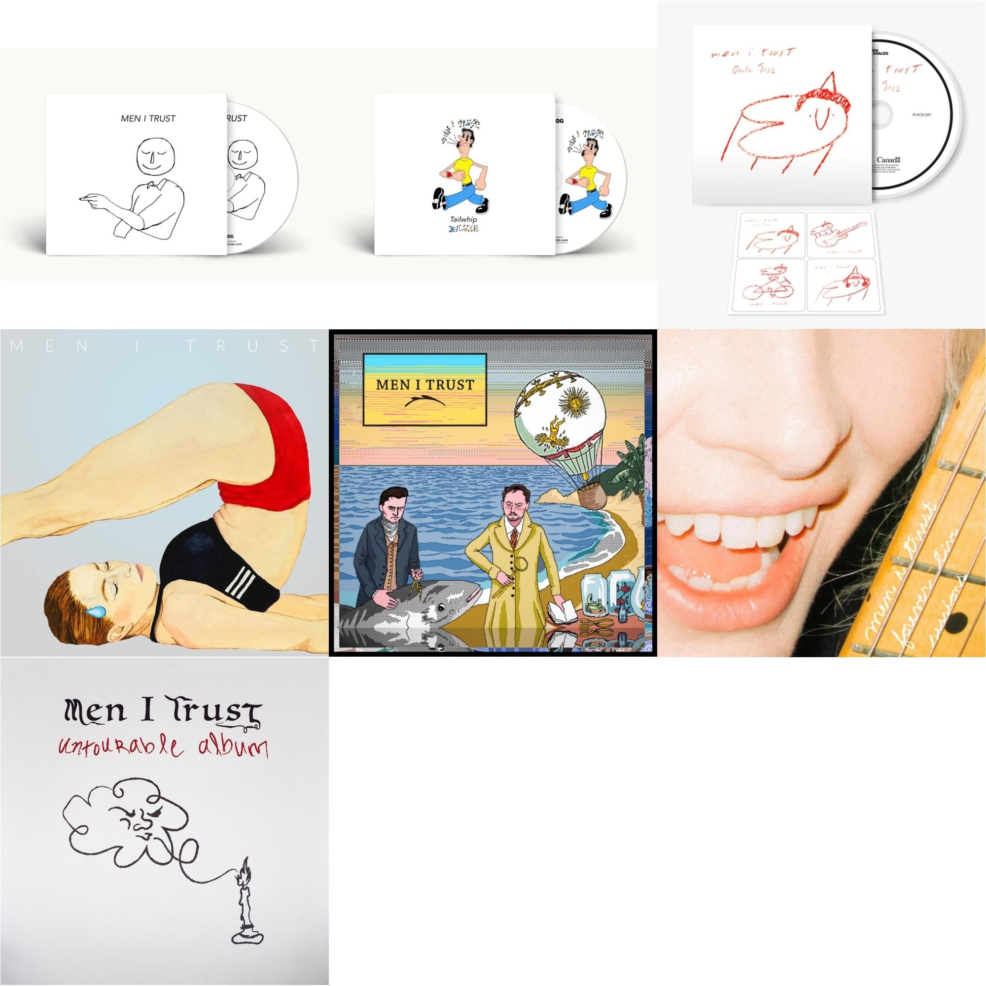Men I Trust - S/T & Tailwhip (Deluxe) & Oncle Jazz & Headroom & Men I Trust & Forever Live Sessions & Japan Untourable Album - CD Bundle