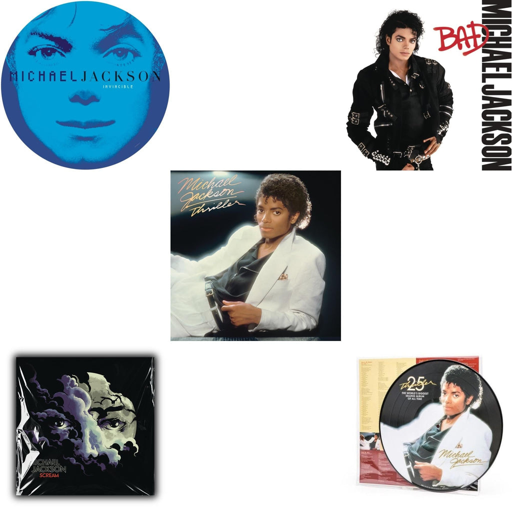 Invincible (2LP/Picture Disc) & Thriller (Picture Disc) & Thriller (140G/Gatefold) & Bad (140G/Gatefold) & Michael Jackson - Scream (2LP) (New LP Vinyl)
