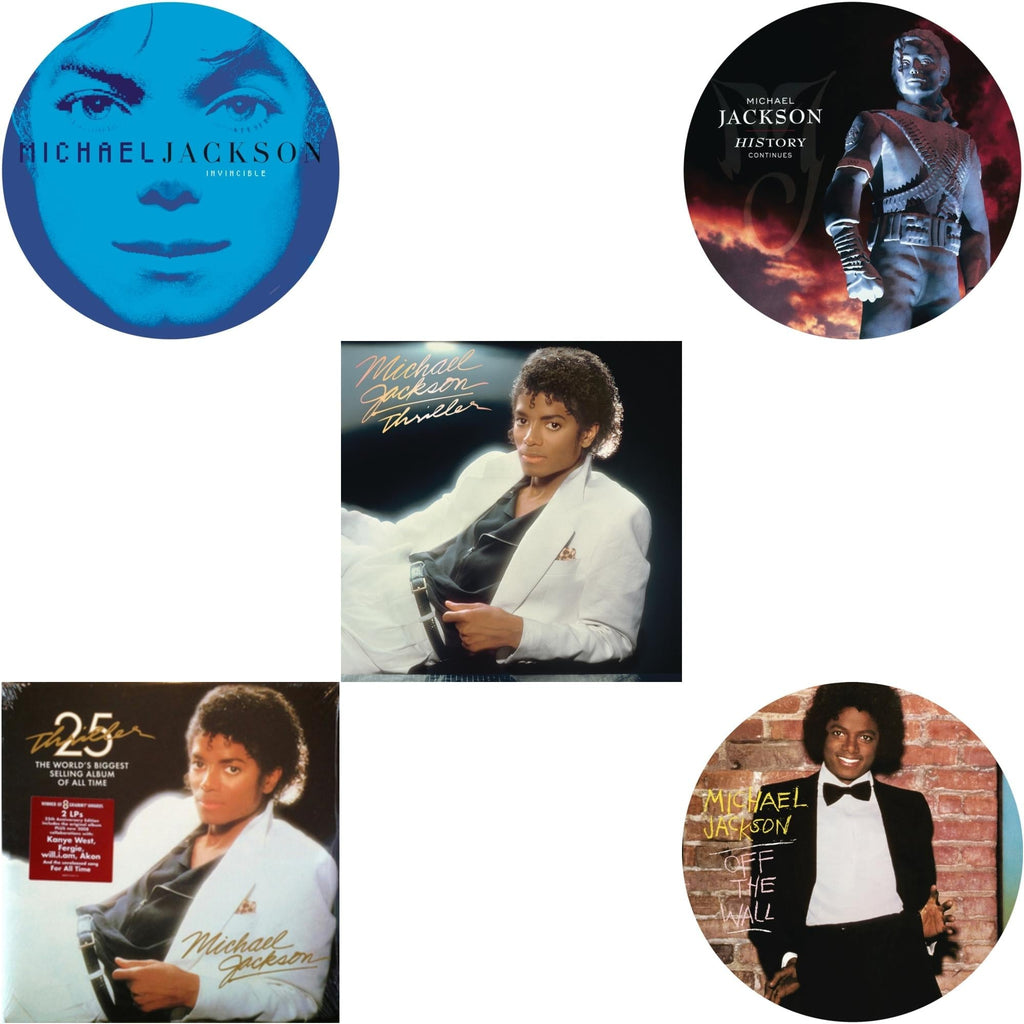 Off The Wall (Picture Disc) & History: Continues (2LP/Picture Disc) & Invincible (2LP/Picture Disc) & Thriller (25Th Anniversary Edition/2LP/180G/Gatefold) & Thriller (140G/Gatefold)