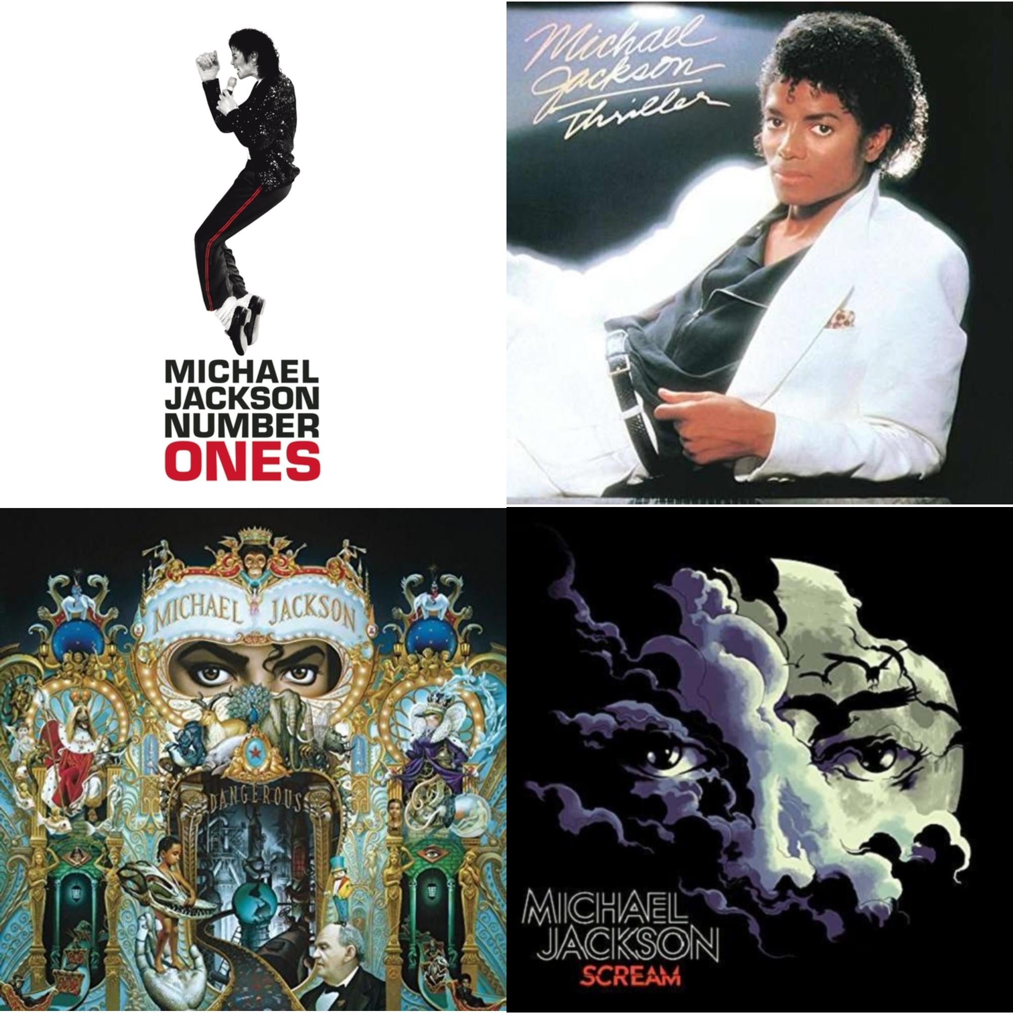 Number Ones & Thriller & Dangerous & Scream