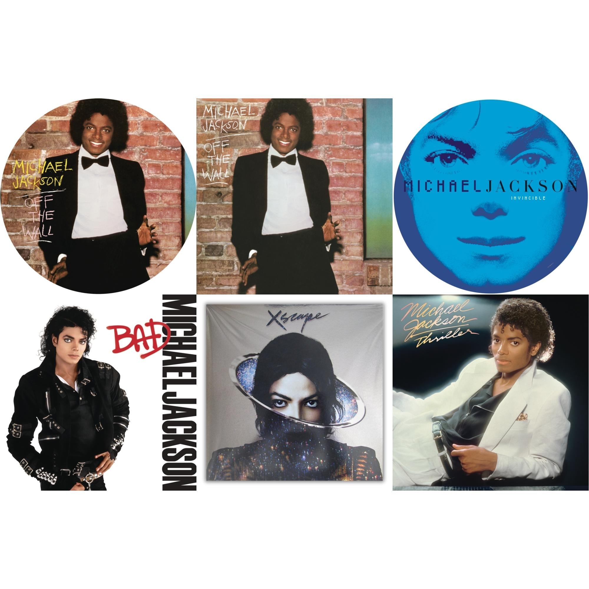 Off The Wall (Picture Disc) & Invincible (2LP/Picture Disc) & Xscape & Thriller (140G/Gatefold) & Bad (140G/Gatefold) & Off The Wall (140G/Gatefold)