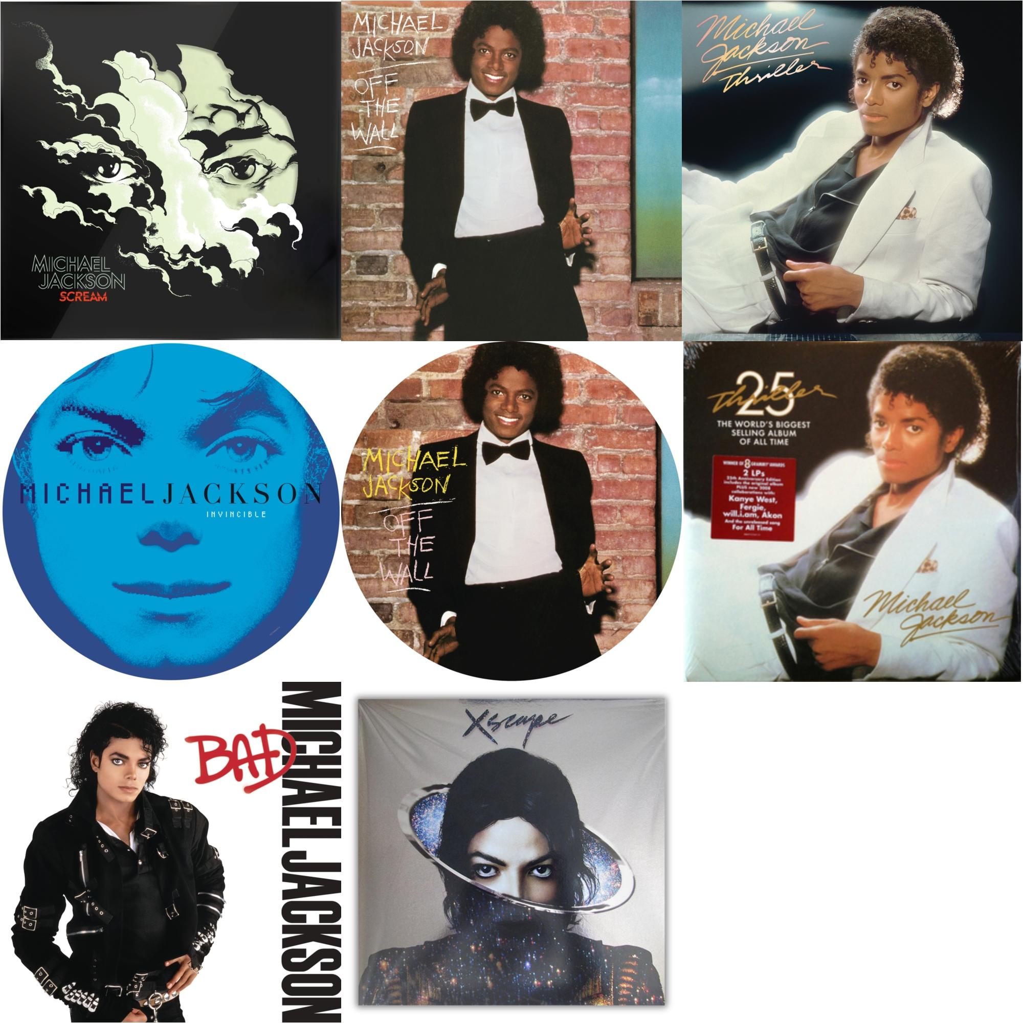 Off The Wall (Picture Disc) & Invincible (2LP/Picture Disc) & Thriller (25Th Anniversary Edition/2LP/180G/Gatefold) & Xscape & Thriller (140G/Gatefold) & Bad (140G/Gatefold) & Off The Wall (140G/Gatefold) & Michael Jackson - Scream (2LP) (New LP Vinyl)