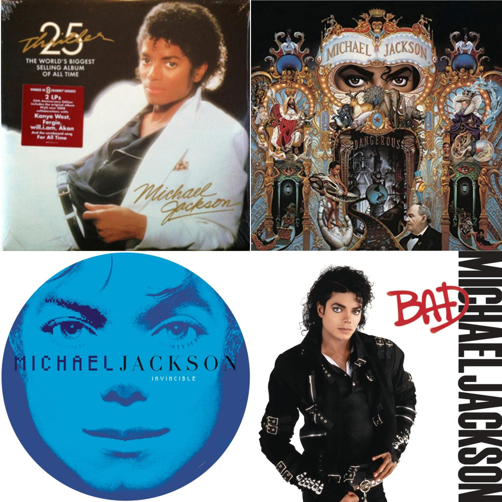 Invincible (2LP/Picture Disc) & Thriller (25Th Anniversary Edition/2LP/180G/Gatefold) & Dangerous (180G/2LP) & Bad (140G/Gatefold)