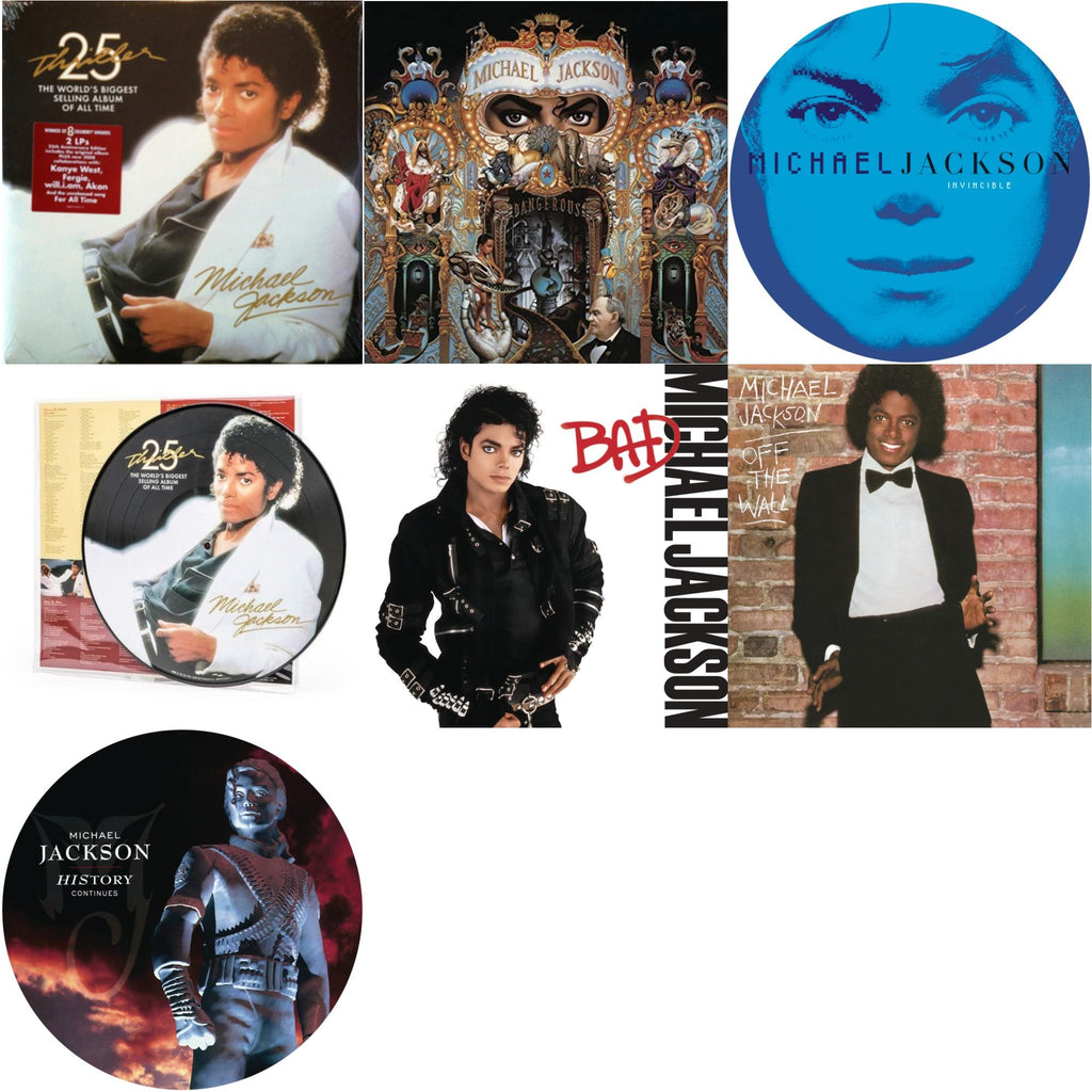 History: Continues (2LP/Picture Disc) & Invincible (2LP/Picture Disc) & Thriller (25Th Anniversary Edition/2LP/180G/Gatefold) & Thriller (Picture Disc) & Dangerous (180G/2LP) & Bad (140G/Gatefold) & Off The Wall (140G/Gatefold)