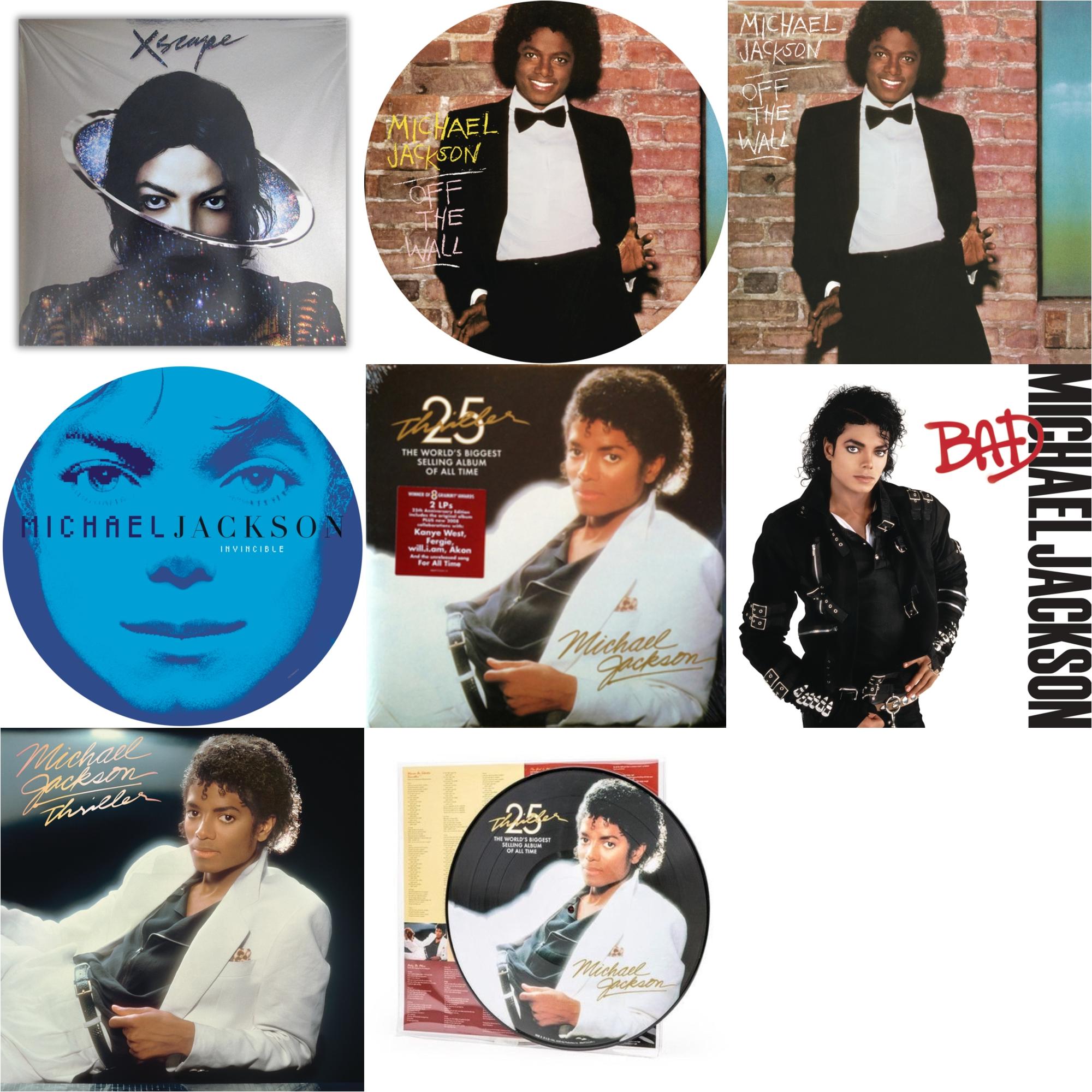 Off The Wall (Picture Disc) & Invincible (2LP/Picture Disc) & Thriller (25Th Anniversary Edition/2LP/180G/Gatefold) & Thriller (Picture Disc) & Xscape & Thriller (140G/Gatefold) & Bad (140G/Gatefold) & Off The Wall (140G/Gatefold)
