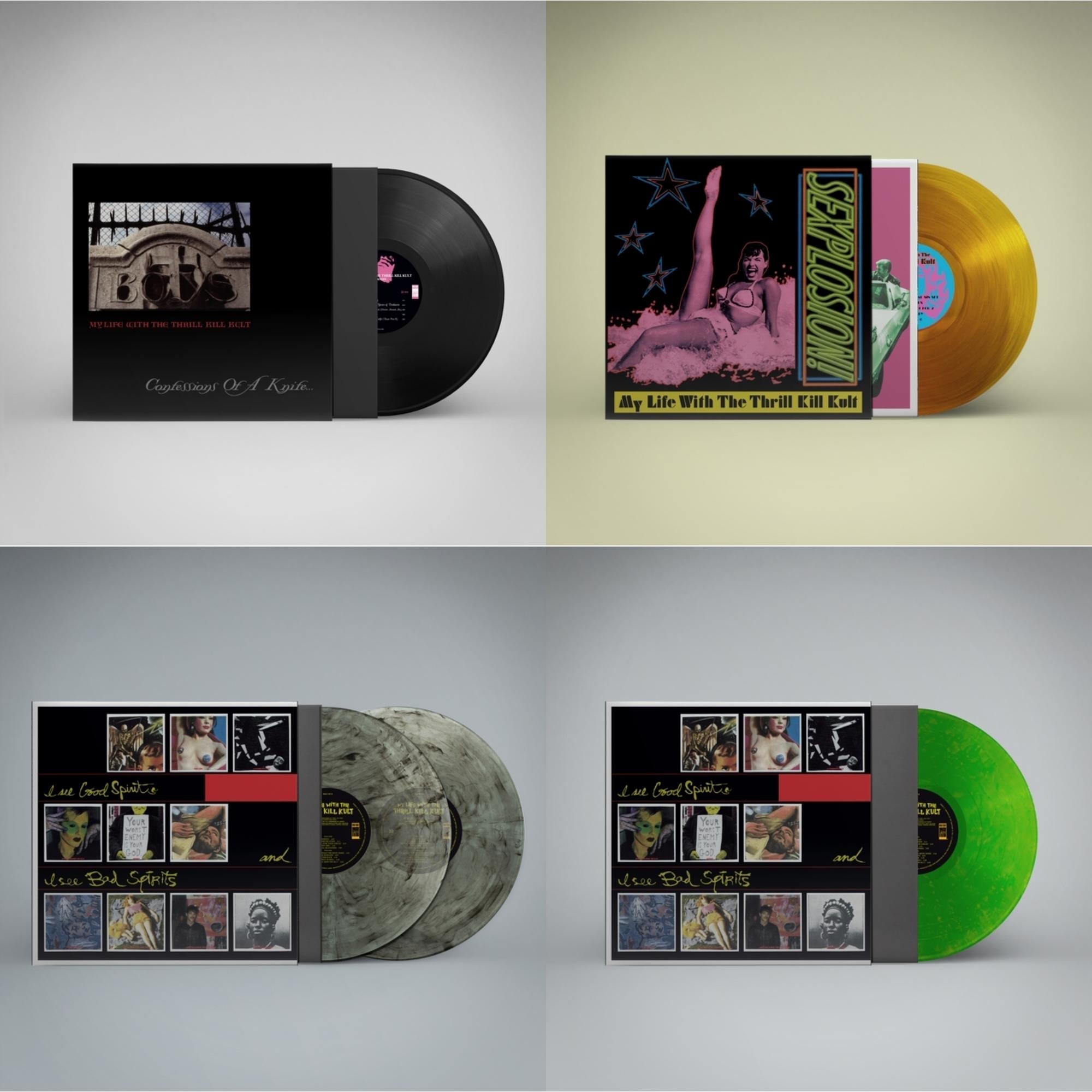 My Life With The Thrill Kill Kult - Confessions Of A Knife & Sexplosion! (Reissue/Limited/Orange LP Vinyl) & I See Good Spirits & I See Bad Spirits (2LP/Coke Bottle Clear Vinyl) (Ams Exclusive) & I See Good Spirits & I See Bad Spirits (Neon Green LP