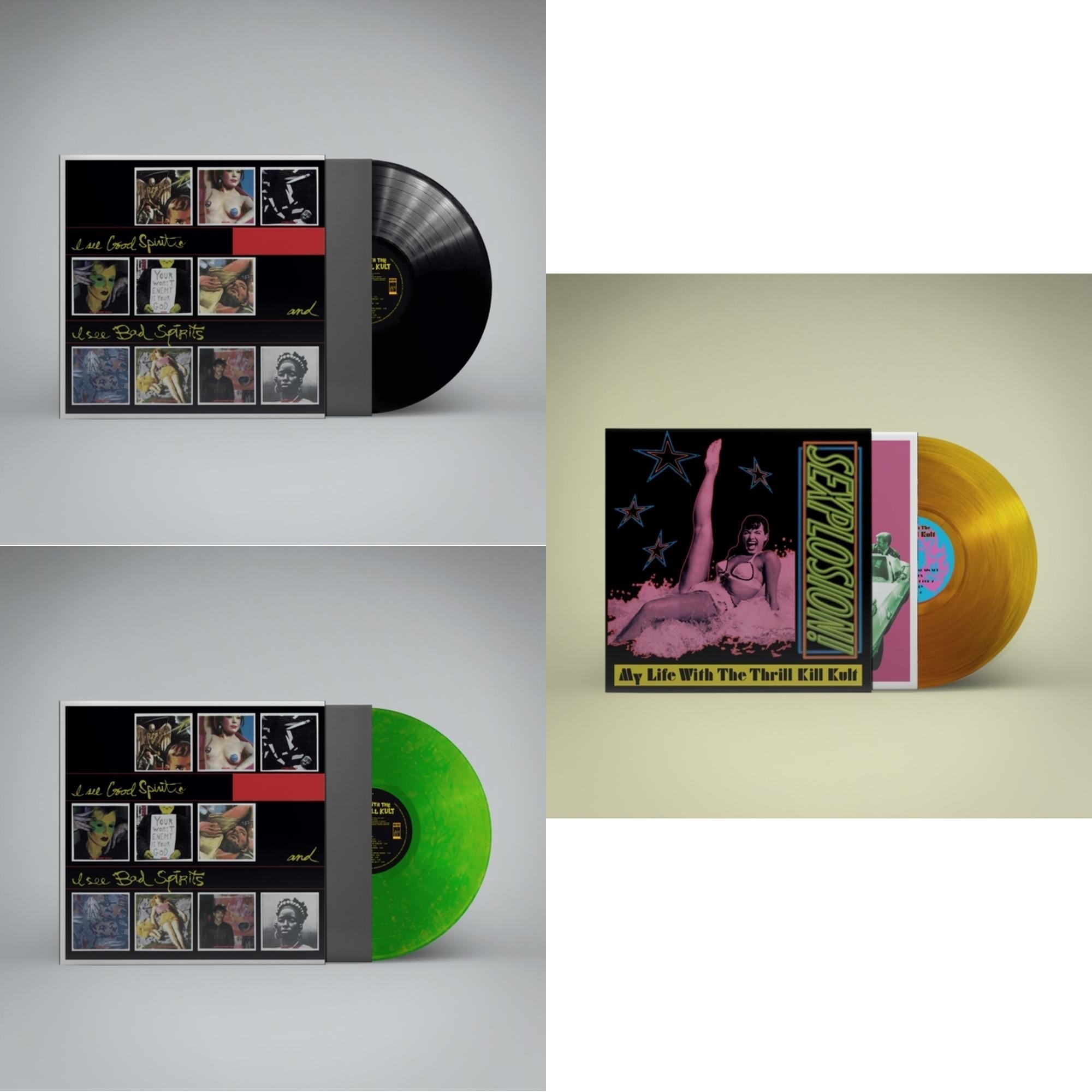 My Life With The Thrill Kill Kult - I See Good Spirits & I See Bad Spirits (Ams Exclusive) & I See Good Spirits & I See Bad Spirits (Neon Green LP Vinyl) (Ams Exclusive) & Sexplosion! (Reissue/Limited/Orange LP Vinyl)