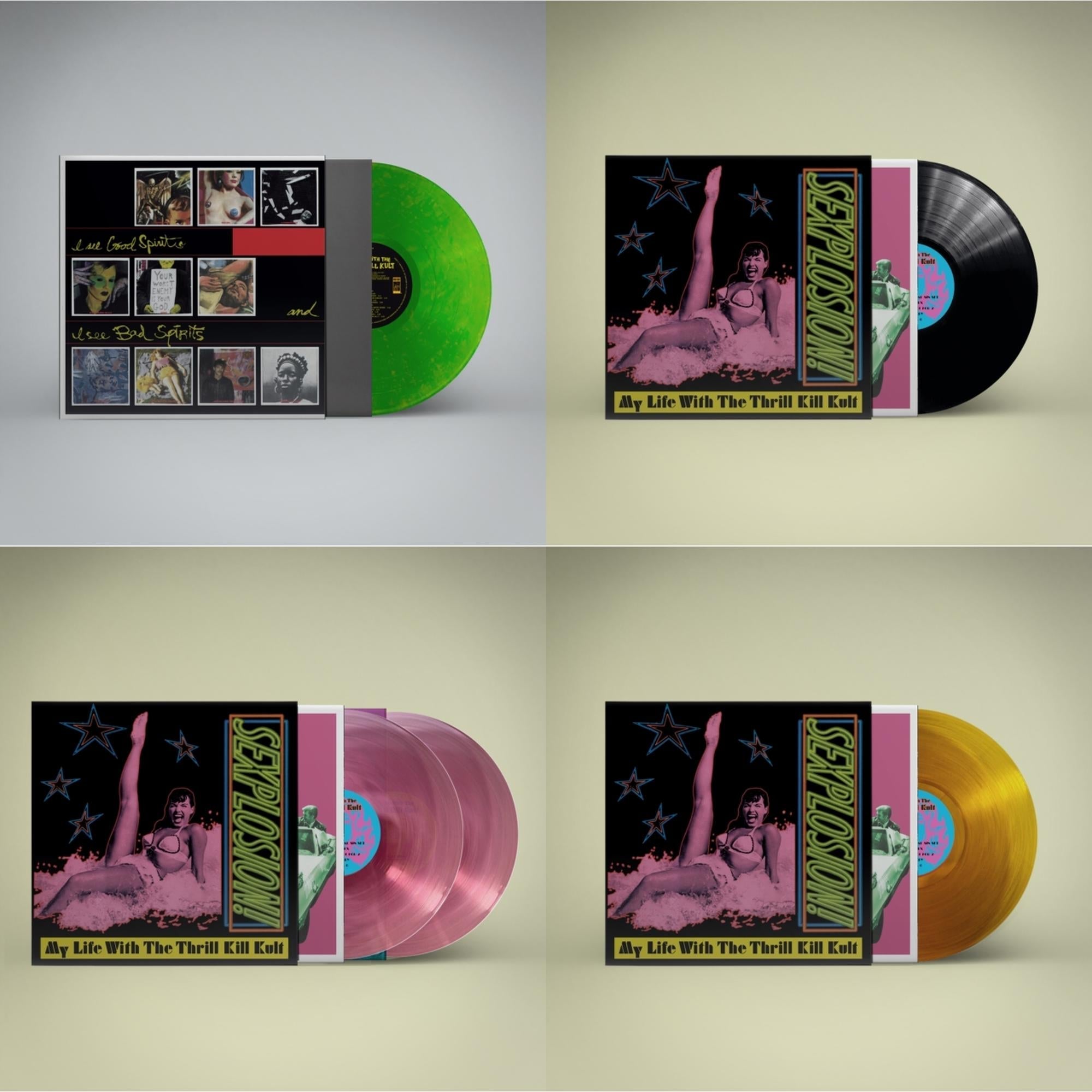 My Life With The Thrill Kill Kult - I See Good Spirits & I See Bad Spirits (Neon Green LP Vinyl) (Ams Exclusive) & Sexplosion! (Reissue) & Sexplosion! (2LP/Reissue/Pink Vinyl) & Sexplosion! (Reissue/Limited/Orange LP Vinyl)