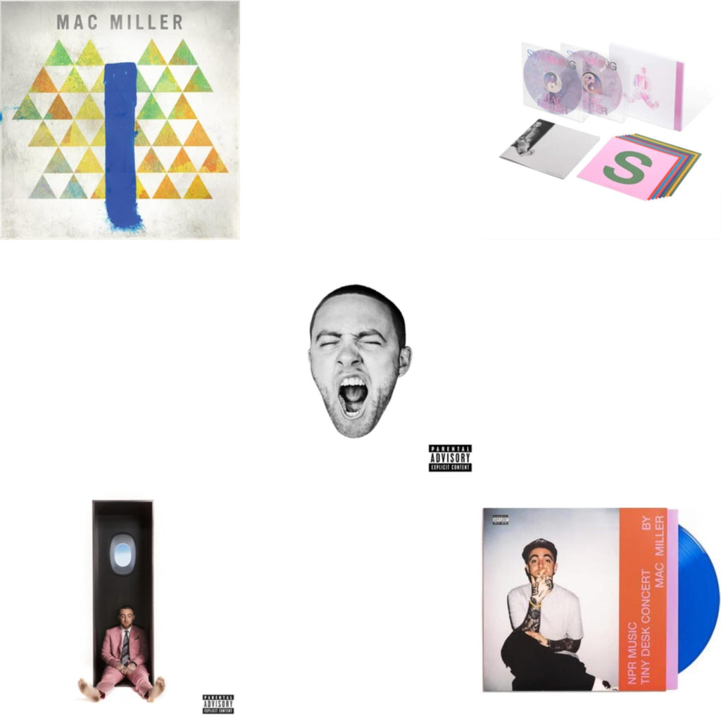 Mac Miller - Npr Music Tiny Desk Concert (Translucent Blue LP Vinyl/B-Side Etching/Insert) & Swimming (5 Year) (2LP/Milky Clear/Hot Pink/Sky Blue Marble Vinyl) & Swimming (X) & Go:Od Am (X) & Blue Slide Park