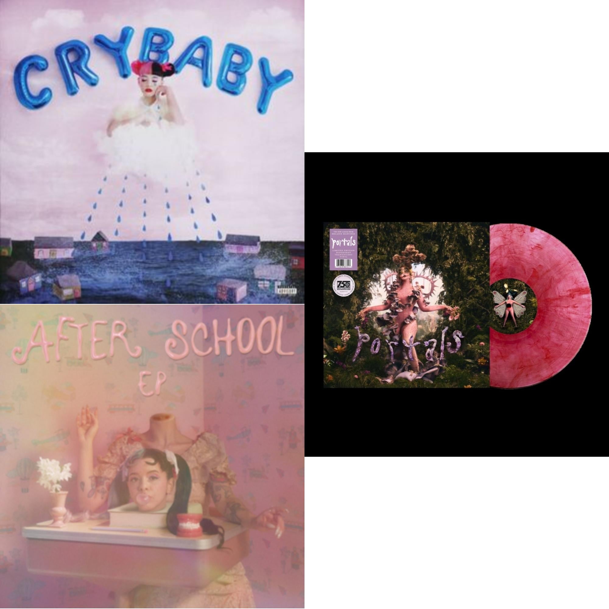 Melanie Martinez - Cry Baby (X) (Deluxe Edition/2LP) & After School Ep (X) (Baby Blue LP Vinyl) & Portals (Bloodshot Translucent LP Vinyl)