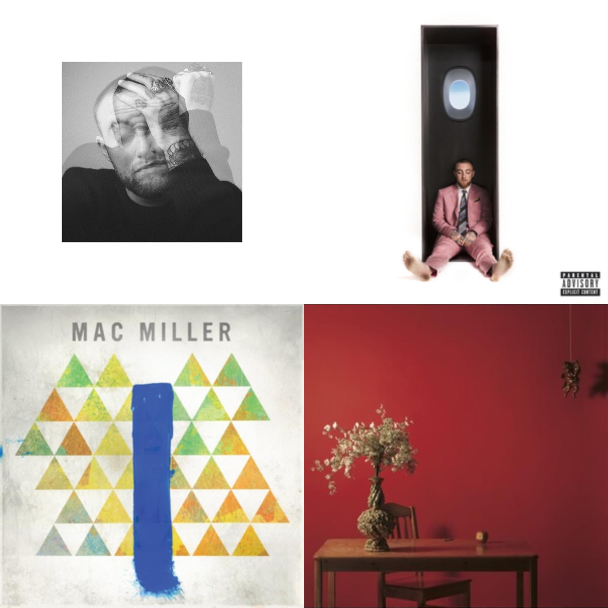 Mac Miller - Swimming (X) & Circles (2LP/Clear Vinyl) & Watching Movies With The Sound Off (10 Year Anniversary/Galaxy Vinyl/2LP/180G/10Inch Picture Disc) & Blue Slide Park