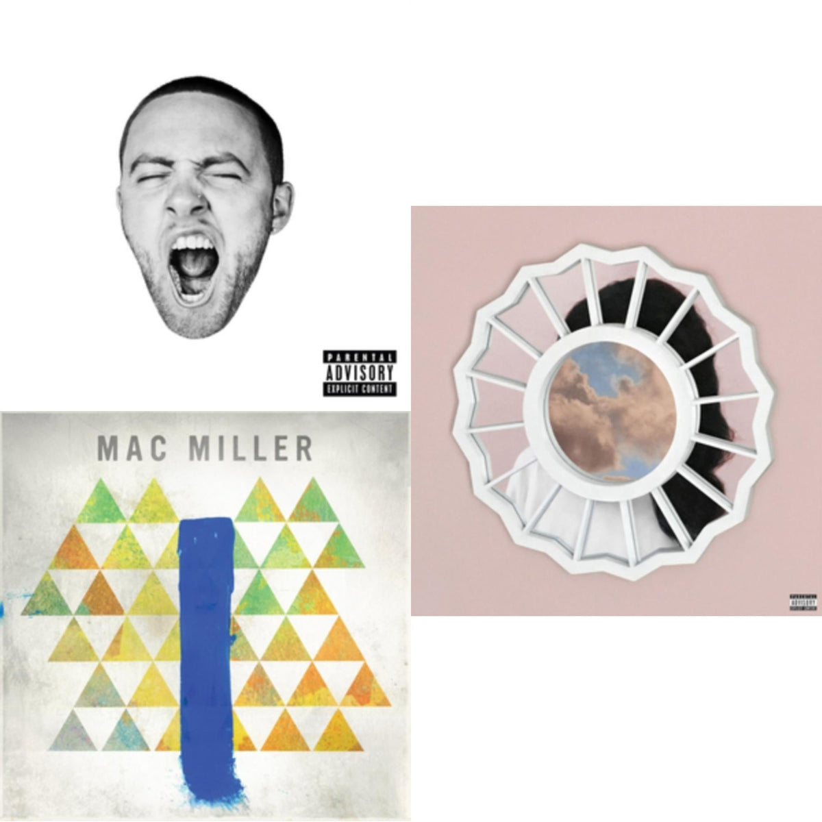 Mac Miller - Divine Feminine (X) & Go:Od Am (X) & Blue Slide Park - LP Vinyl Bundle