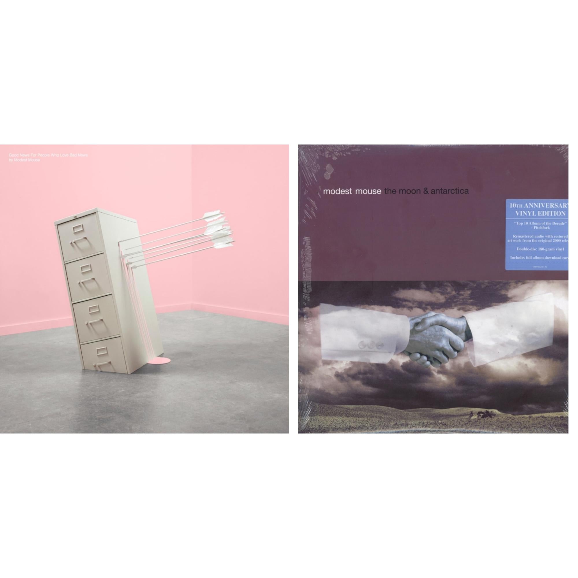 Good News For People Who Love Bad News (Deluxe) (2LP/Baby Pink & Spring Green Vinyl) & Moon & Antarctica (2LP/Dl Card/180G/10Th Anniversary Edition)