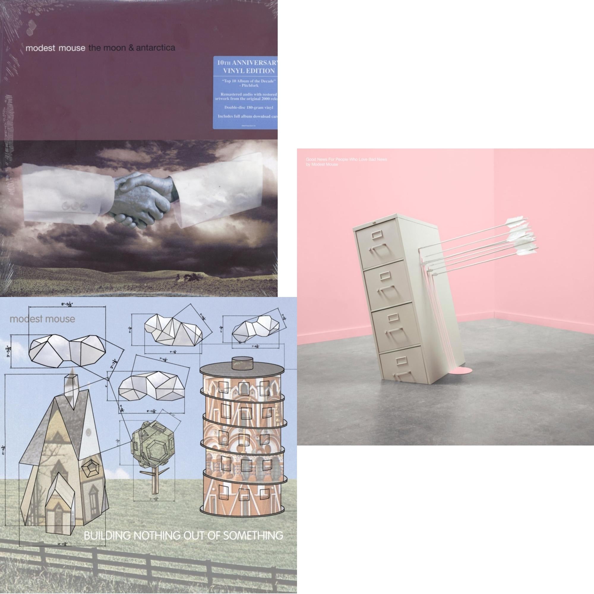 Good News For People Who Love Bad News (Deluxe) (2LP/Baby Pink & Spring Green Vinyl) & Building Nothing Out Of Something & Moon & Antarctica (2LP/Dl Card/180G/10Th Anniversary Edition)