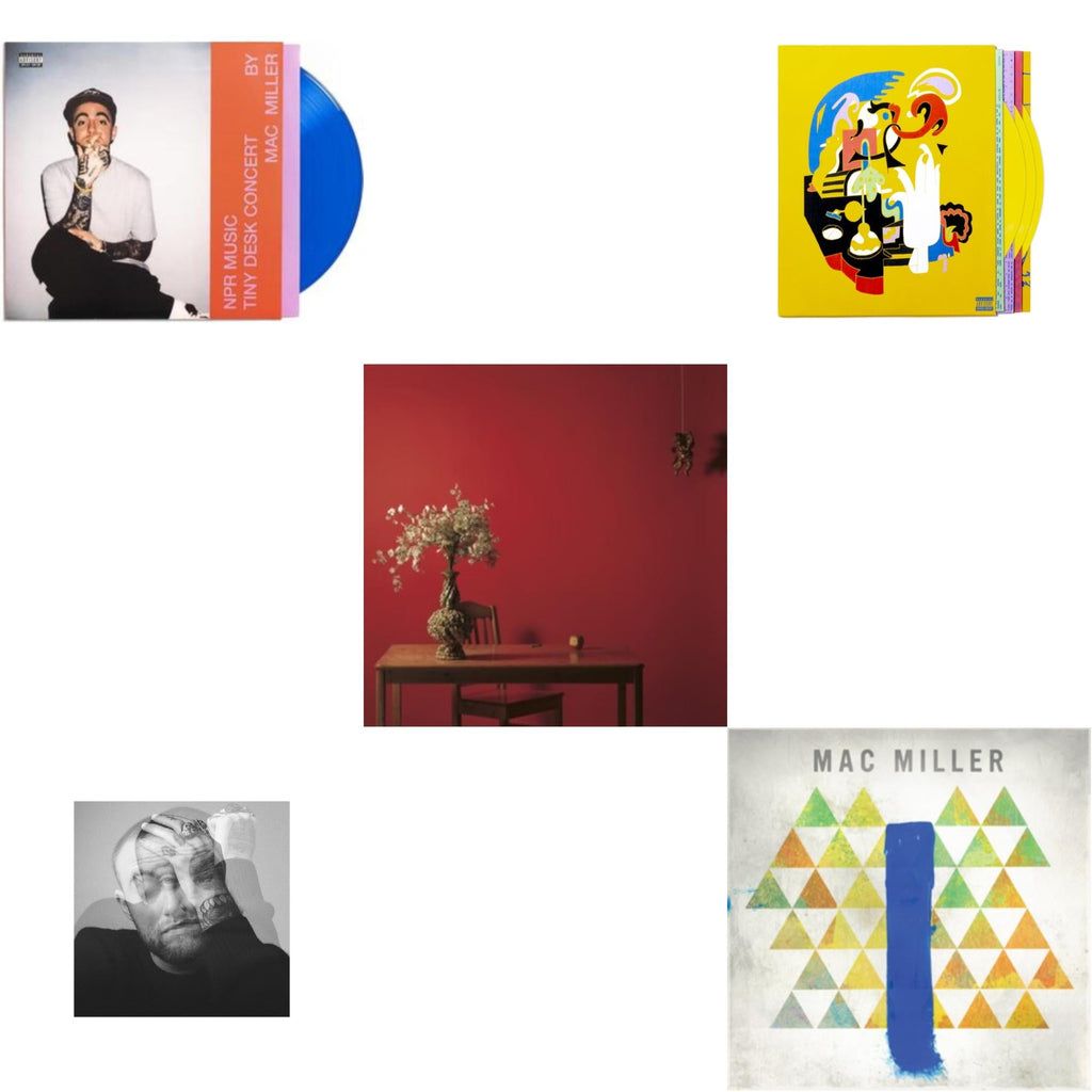 Mac Miller - Npr Music Tiny Desk Concert (Translucent Blue LP Vinyl/B-Side Etching/Insert) & Faces (3LP/Yellow Vinyl) & Circles (2LP/Clear Vinyl) & Watching Movies With The Sound Off (10 Year Anniversary/Galaxy Vinyl/2LP/180G/10Inch Picture Disc) &