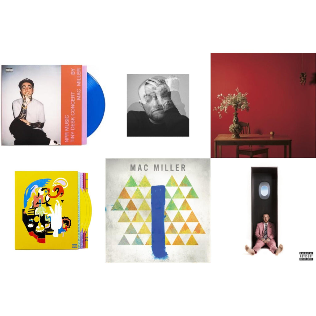 Mac Miller - Npr Music Tiny Desk Concert (Translucent Blue LP Vinyl/B-Side Etching/Insert) & Faces (3LP/Yellow Vinyl) & Swimming (X) & Circles (2LP/Clear Vinyl) & Watching Movies With The Sound Off (10 Year Anniversary/Galaxy Vinyl/2LP/180G/10Inch