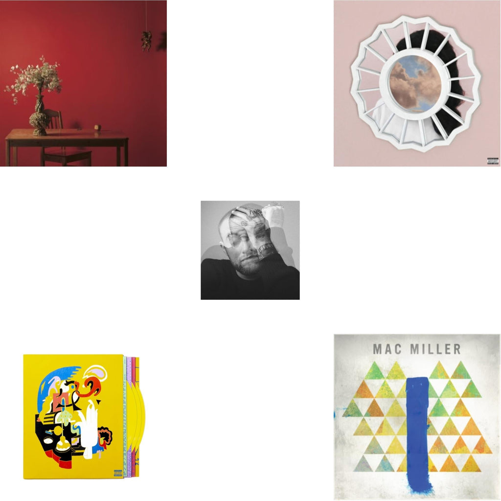 Mac Miller - Faces (3LP/Yellow Vinyl) & Circles (2LP/Clear Vinyl) & Divine Feminine (X) & Watching Movies With The Sound Off (10 Year Anniversary/Galaxy Vinyl/2LP/180G/10Inch Picture Disc) & Blue Slide Park