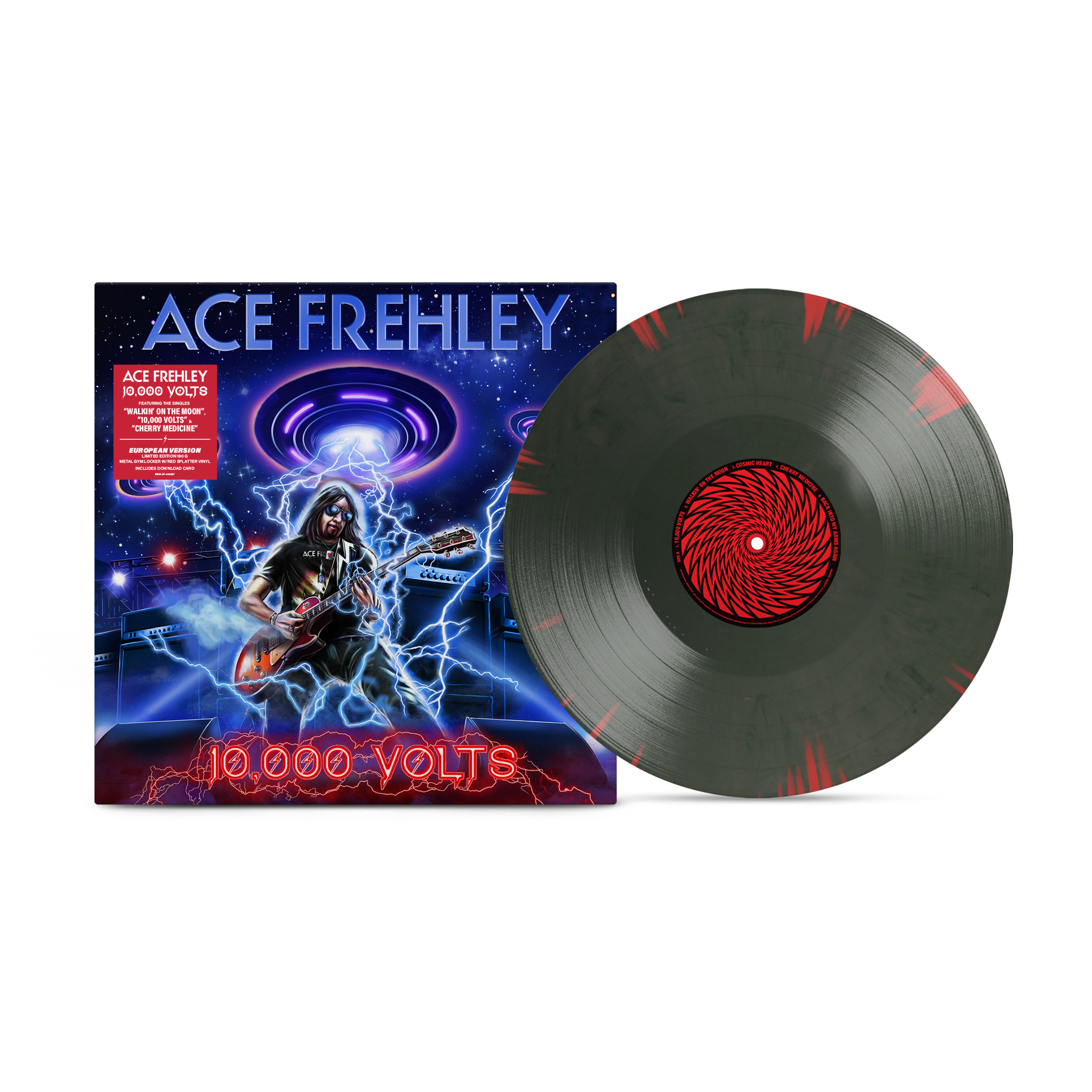 Ace Frehley - 10,000 Volts Metal Gym Locker Splatter Vinyl (EU Version) Vinyl Record
