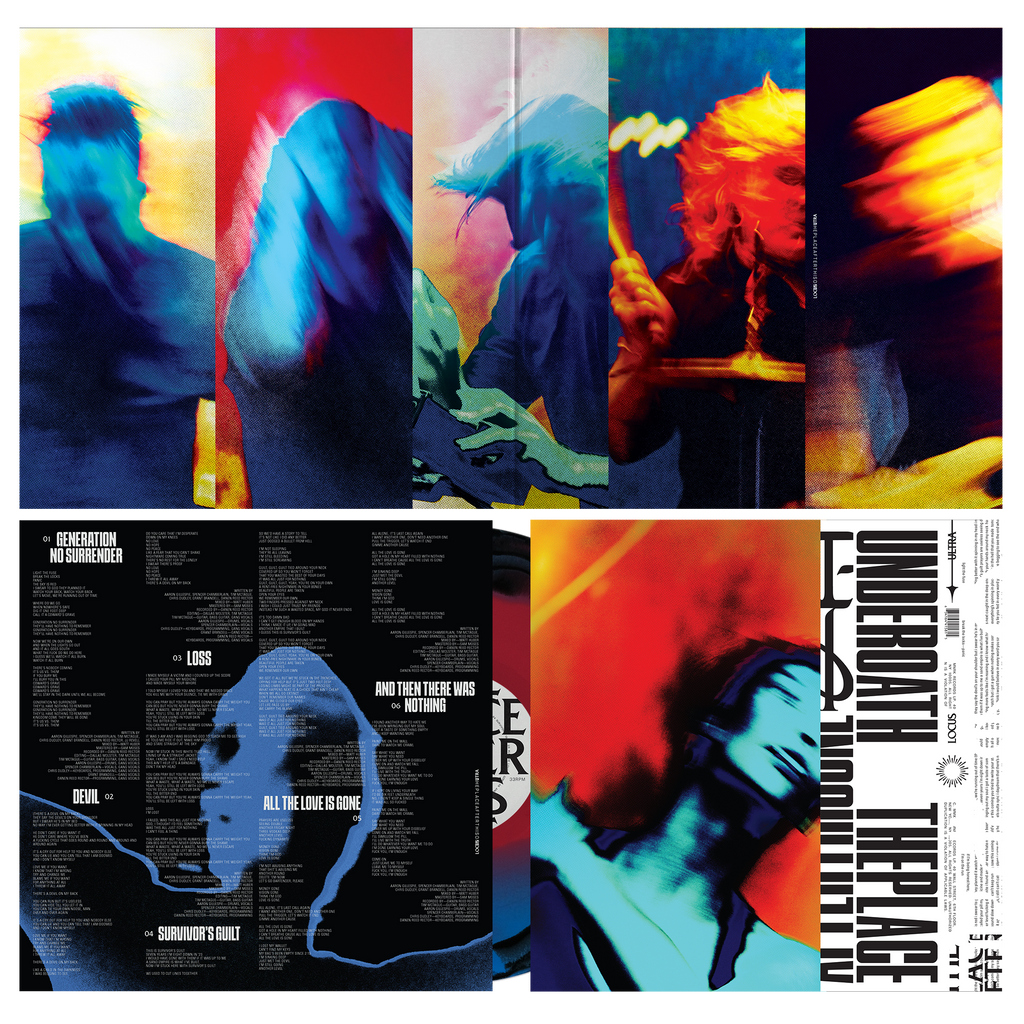 Underoath - The Place After This One Black + Blue Red Swirl Vinyl Record