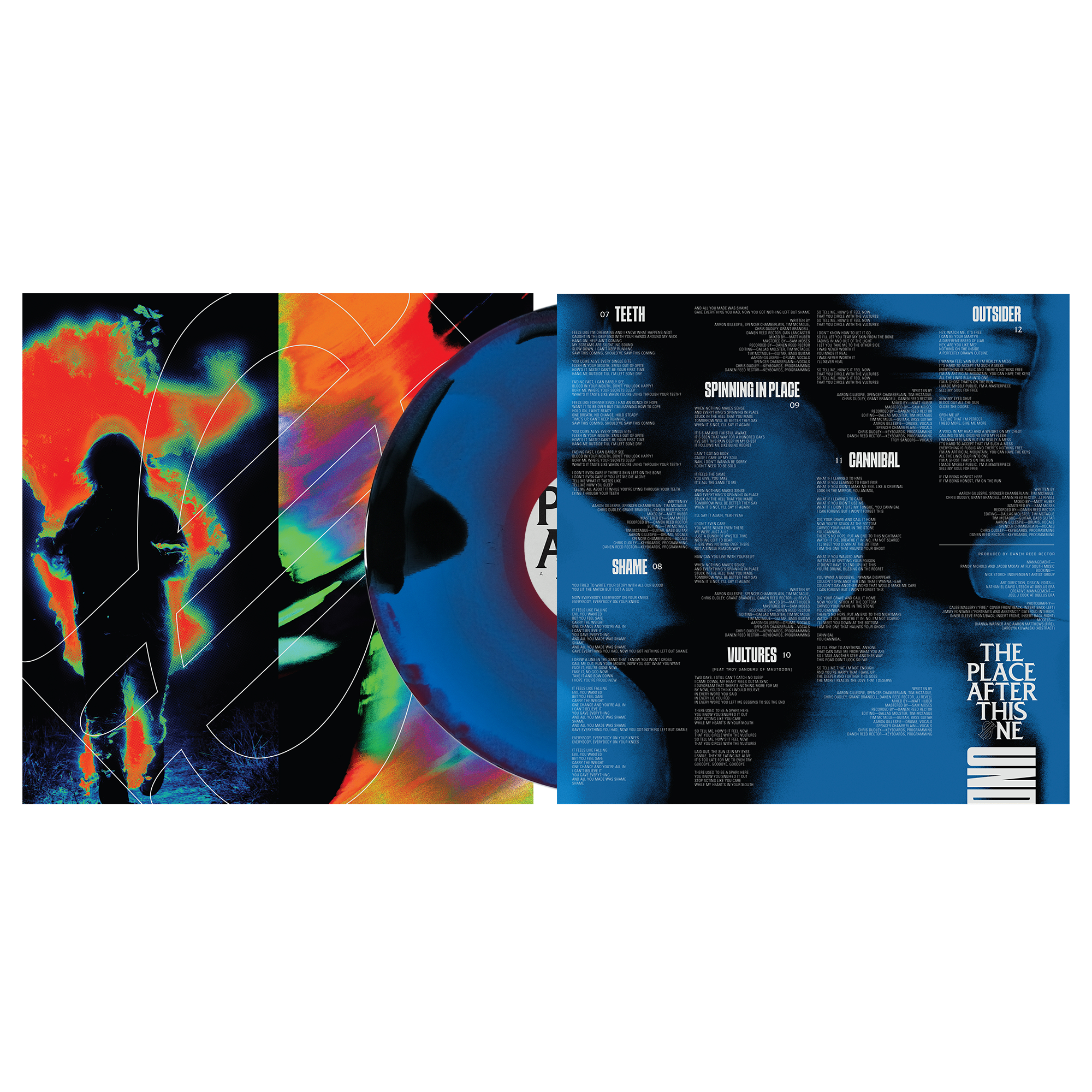 Underoath - The Place After This One Black + Blue Red Swirl Vinyl Record