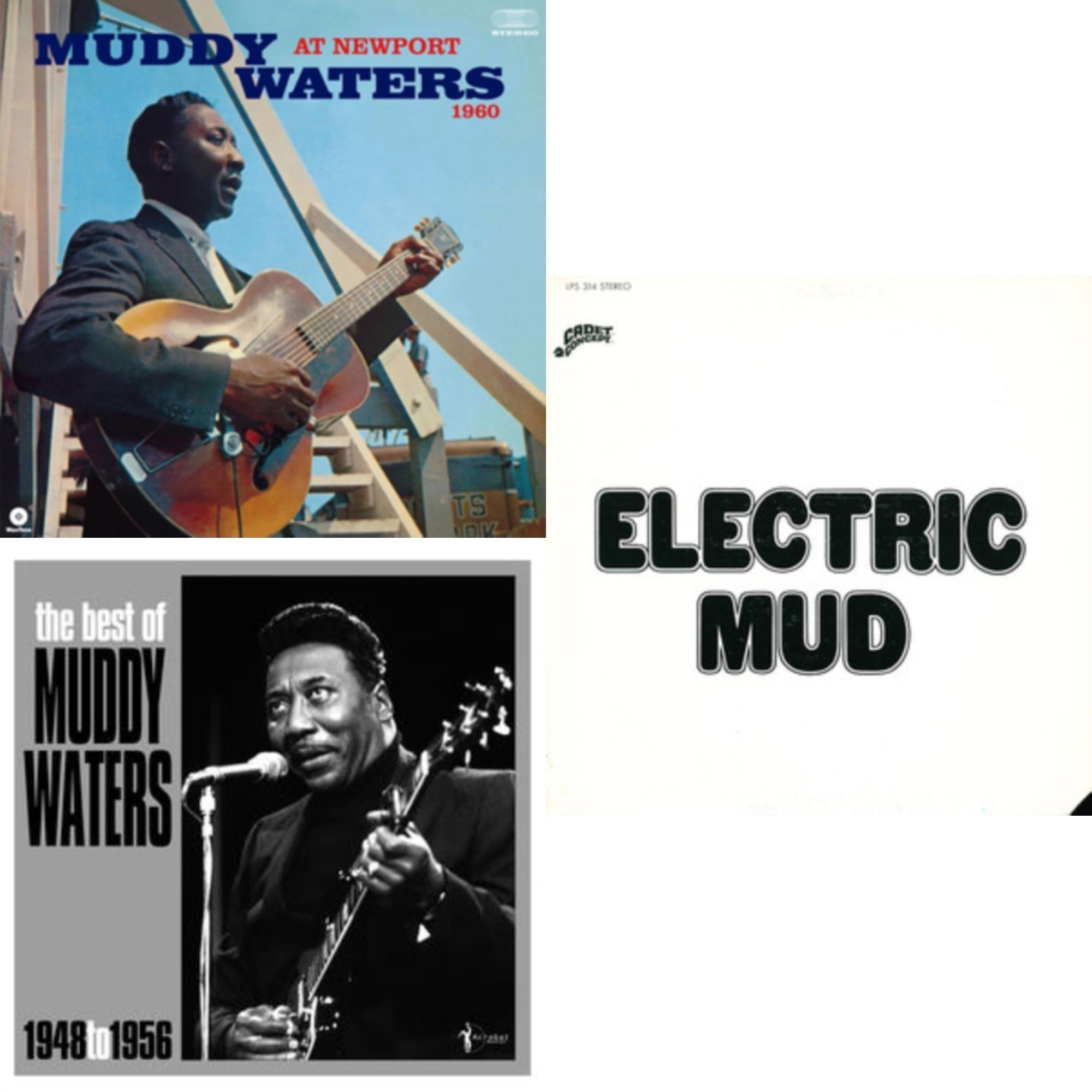 Muddy Waters - At Newport 1960 & Best Of Muddy Waters 1948-56 & Electric Mud - LP Vinyl Bundle