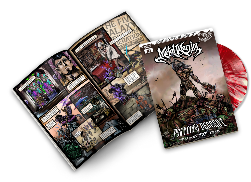 Metal Warrior Issue #01 The Adventure Across the TSDC Begins Graphic Novel with 7” Red Splatter Vinyl Record