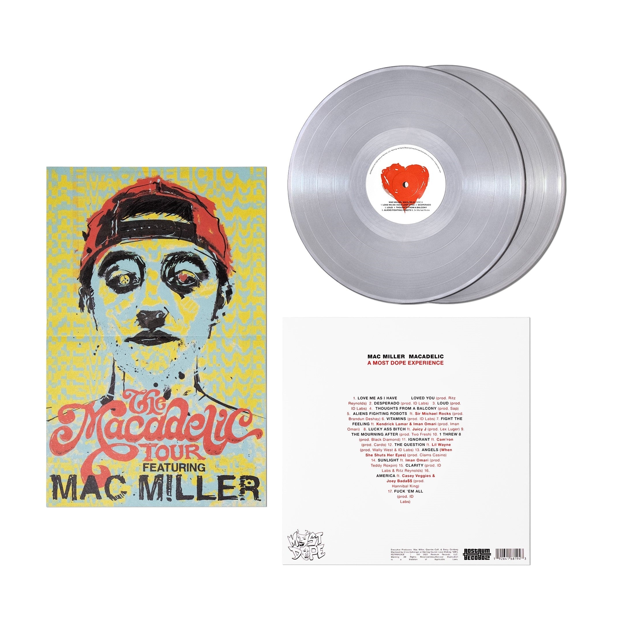 Mac Miller - Macadelic (10th Anniversary) [Silver 2 LP] Vinyl Record