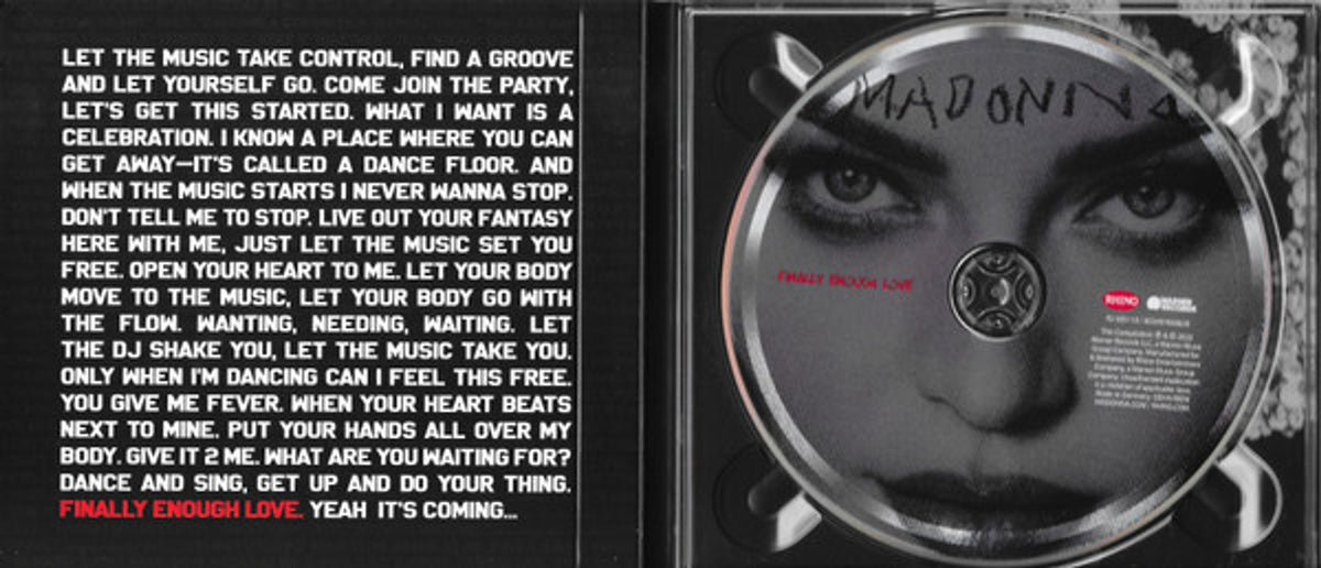Madonna – Finally Enough Love Music CD