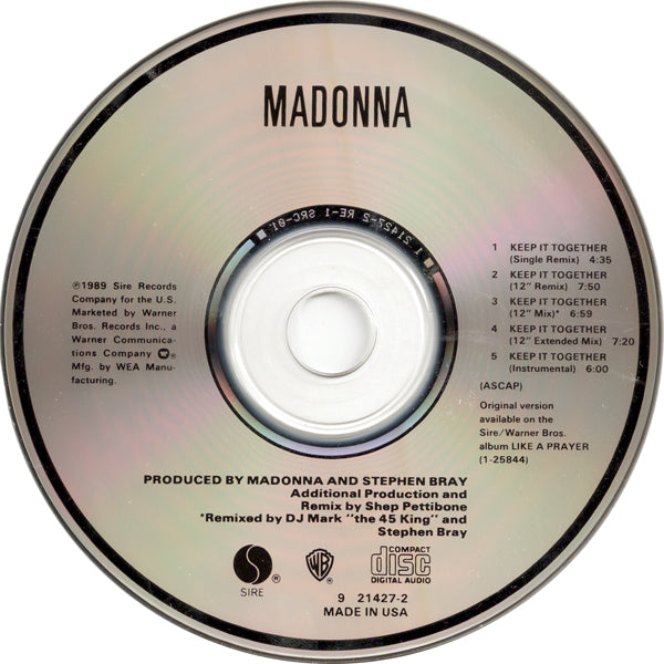 Madonna – Keep It Together Music CD