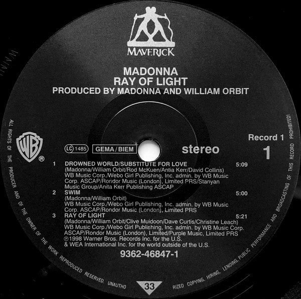 Madonna – Ray Of Light (2-LP Vinyl) Vinyl Record
